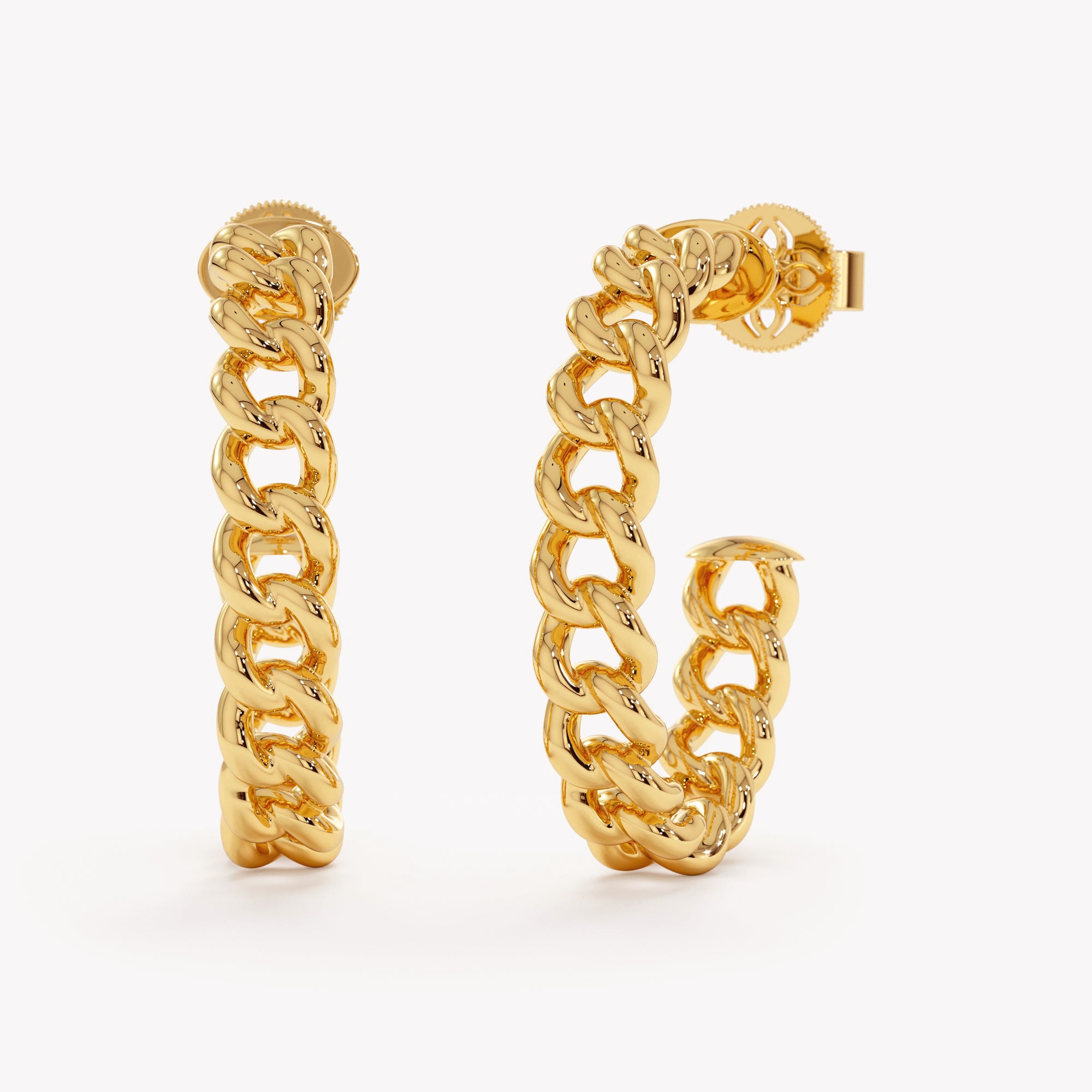 Cuban Link Oval Hoops