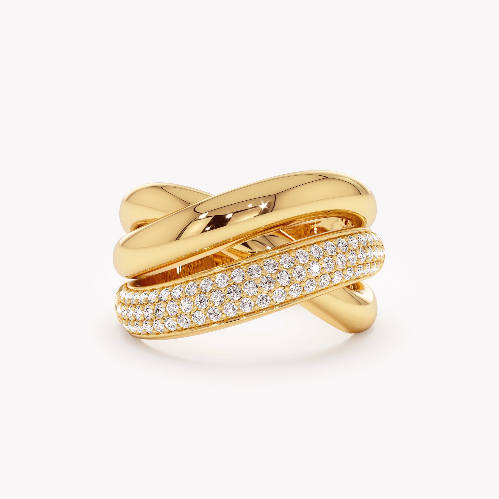 Diamond Multi-Tier Twist Ring