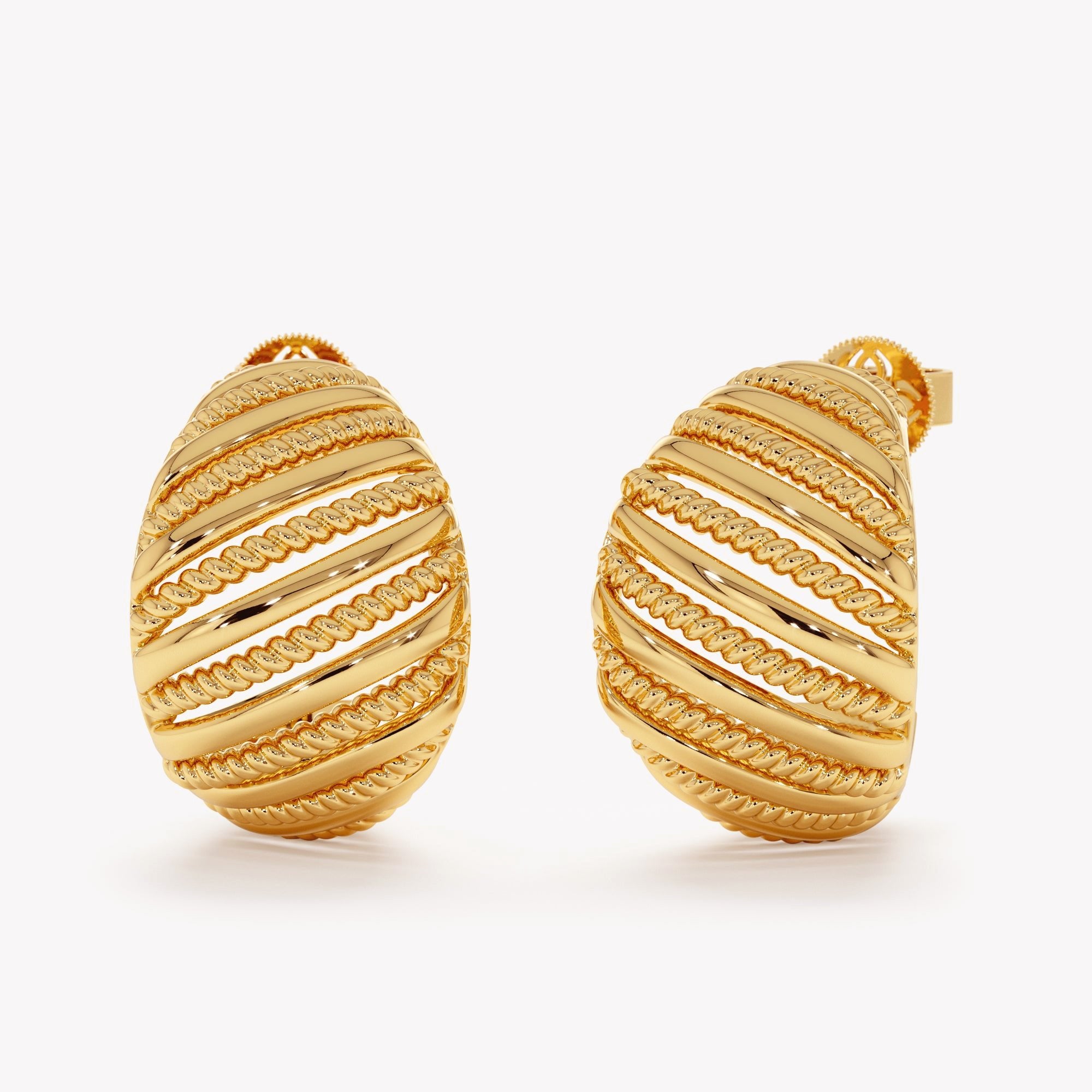 Etched Hoop Earrings