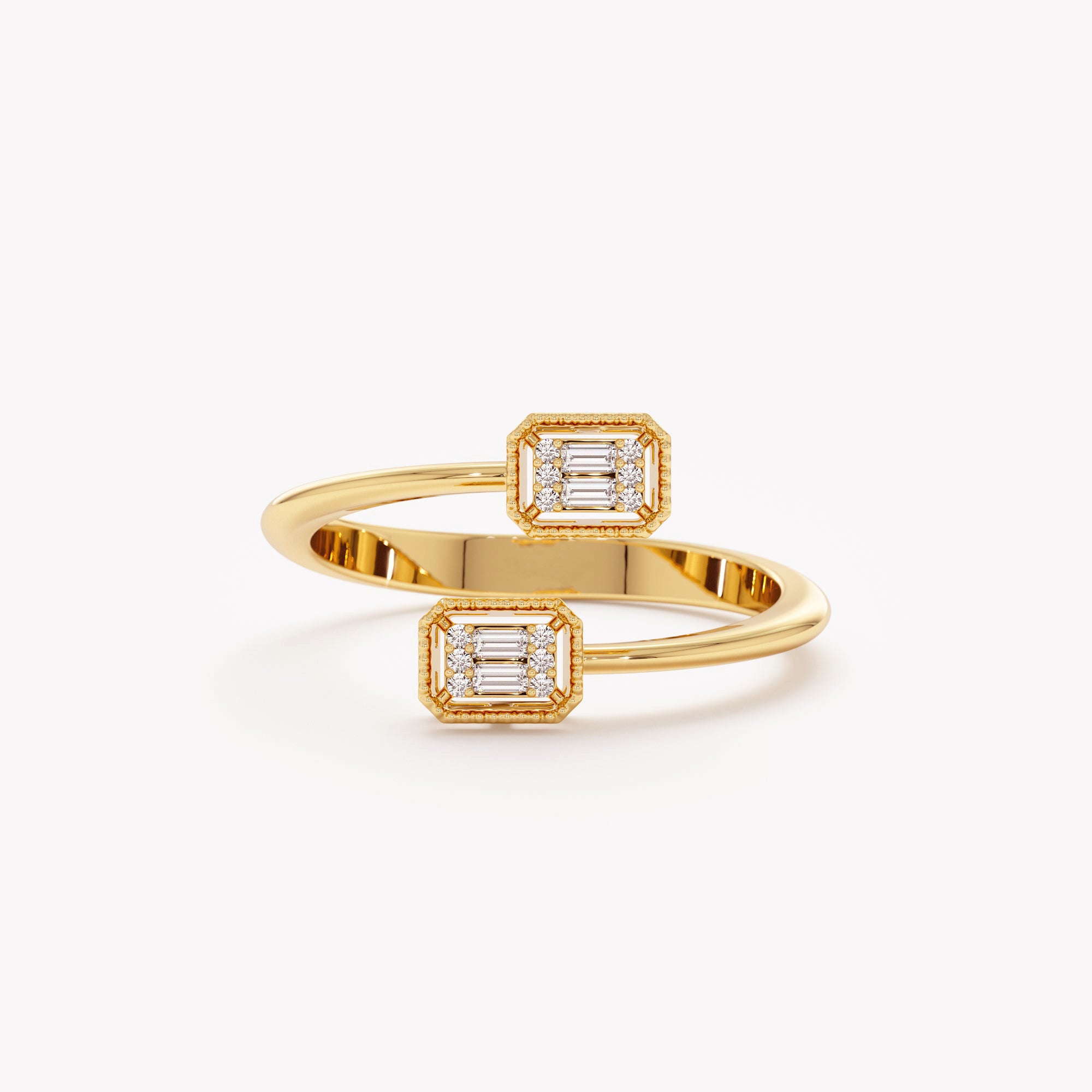 Dazzling Wrap Baguette Ring