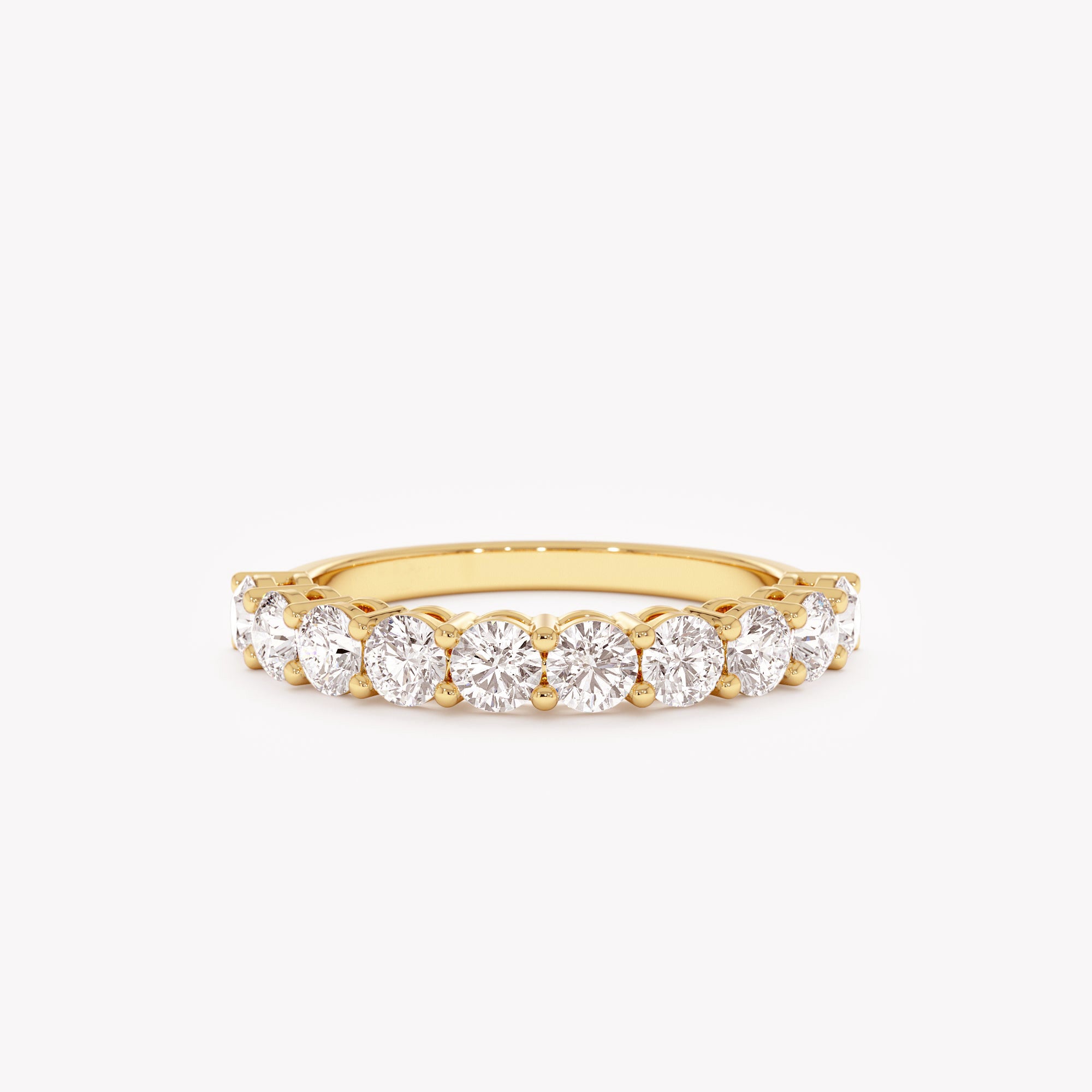 Gleaming Crescent Eternity Ring
