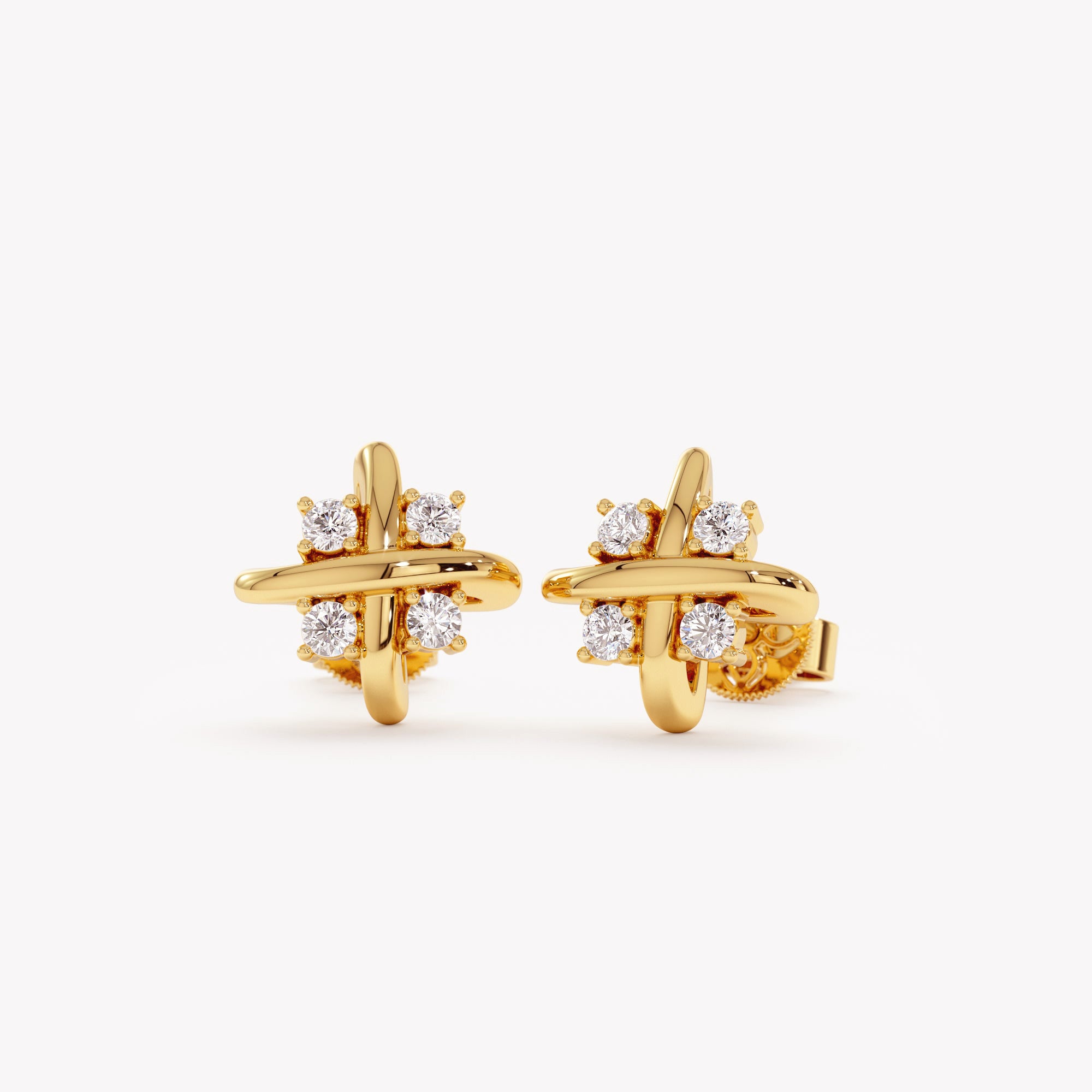 Crossed Radiance Earrings