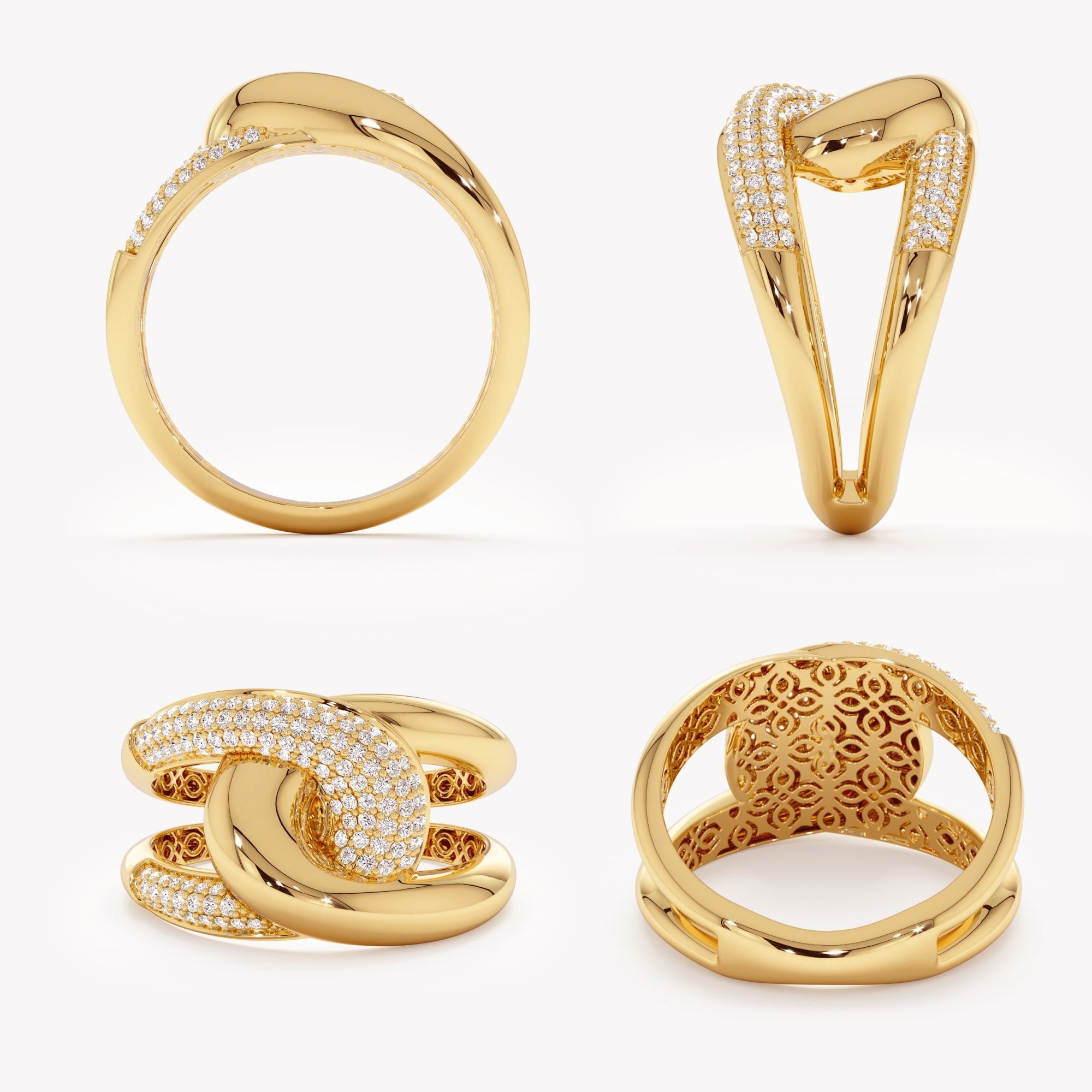 Connected Circle Diamond Ring