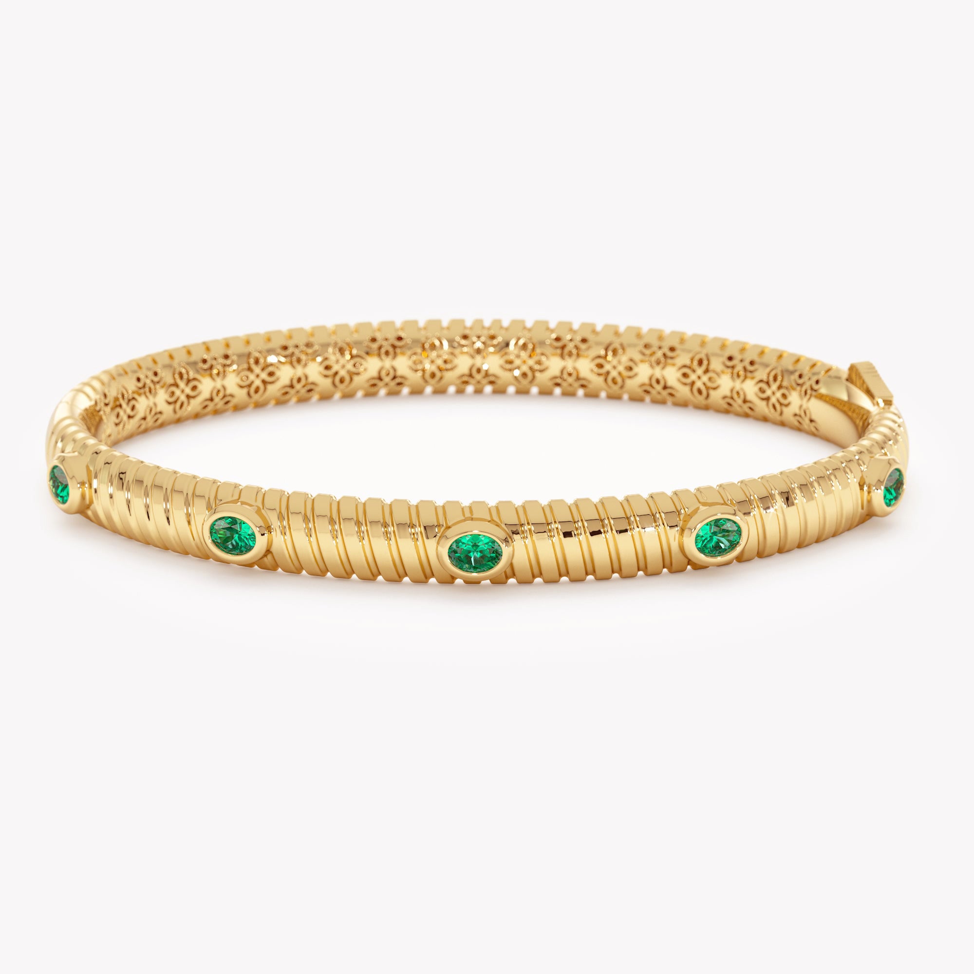 Radiant Ribbed Gem Bracelet