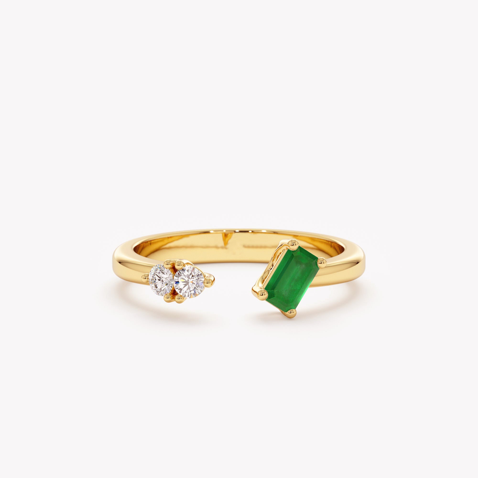 Emerald Ray Open Ring