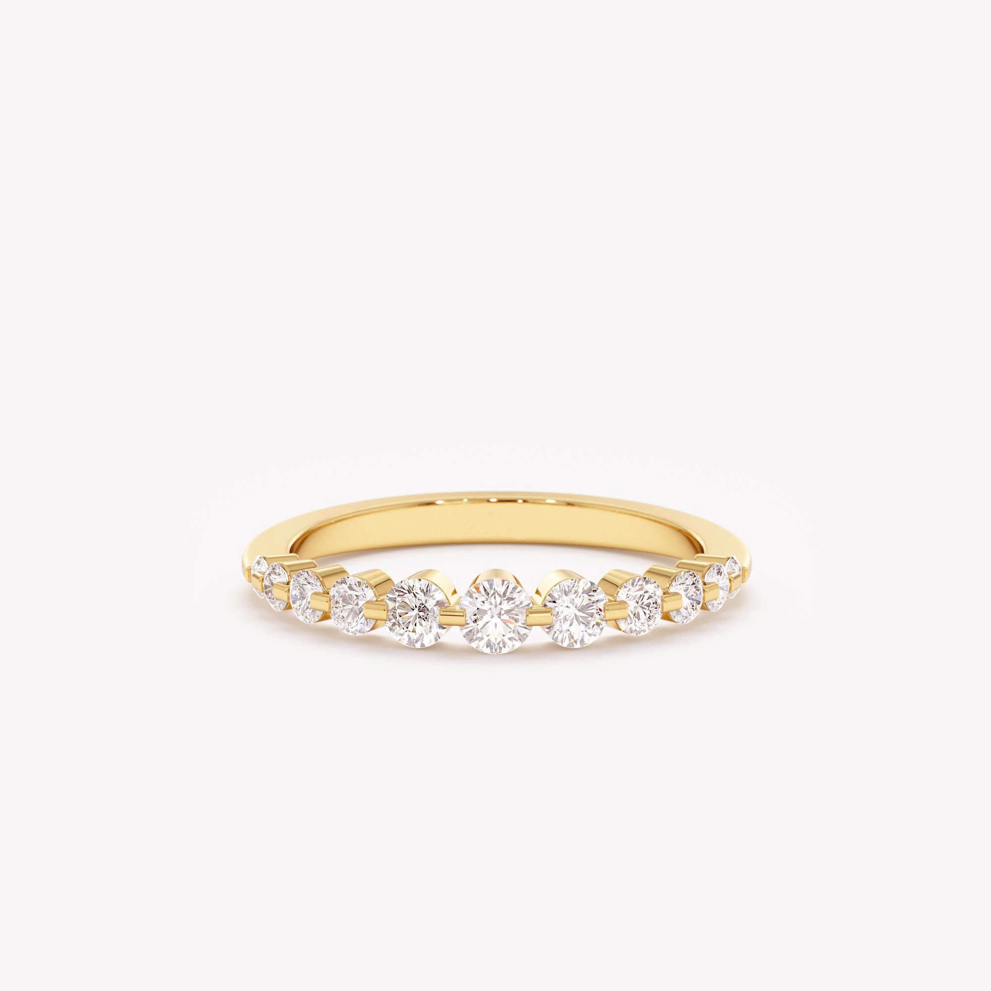 Tapered Gemstone Eternity Ring