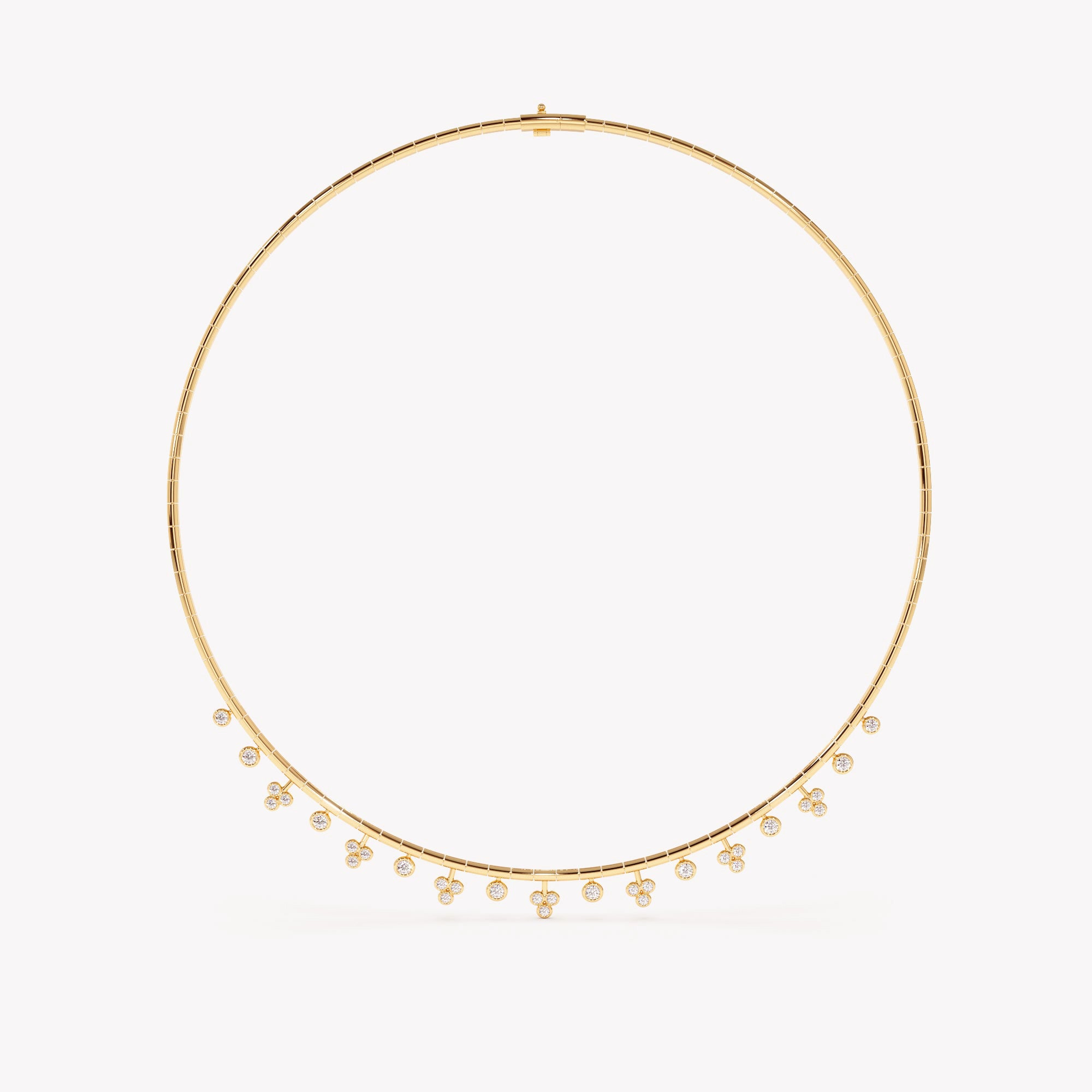 Diamond Elegant Clover Choker Necklace