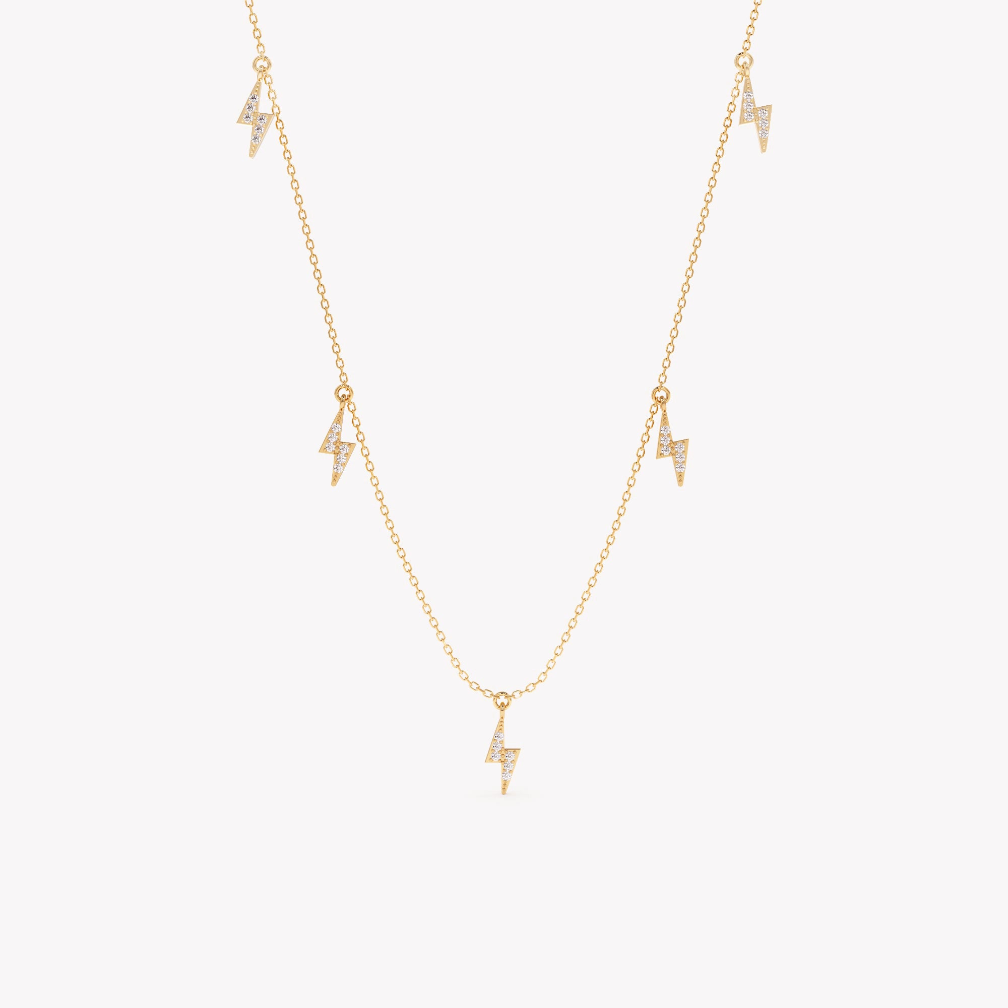 Diamond Radiance Lightning Bolt Drop Necklace