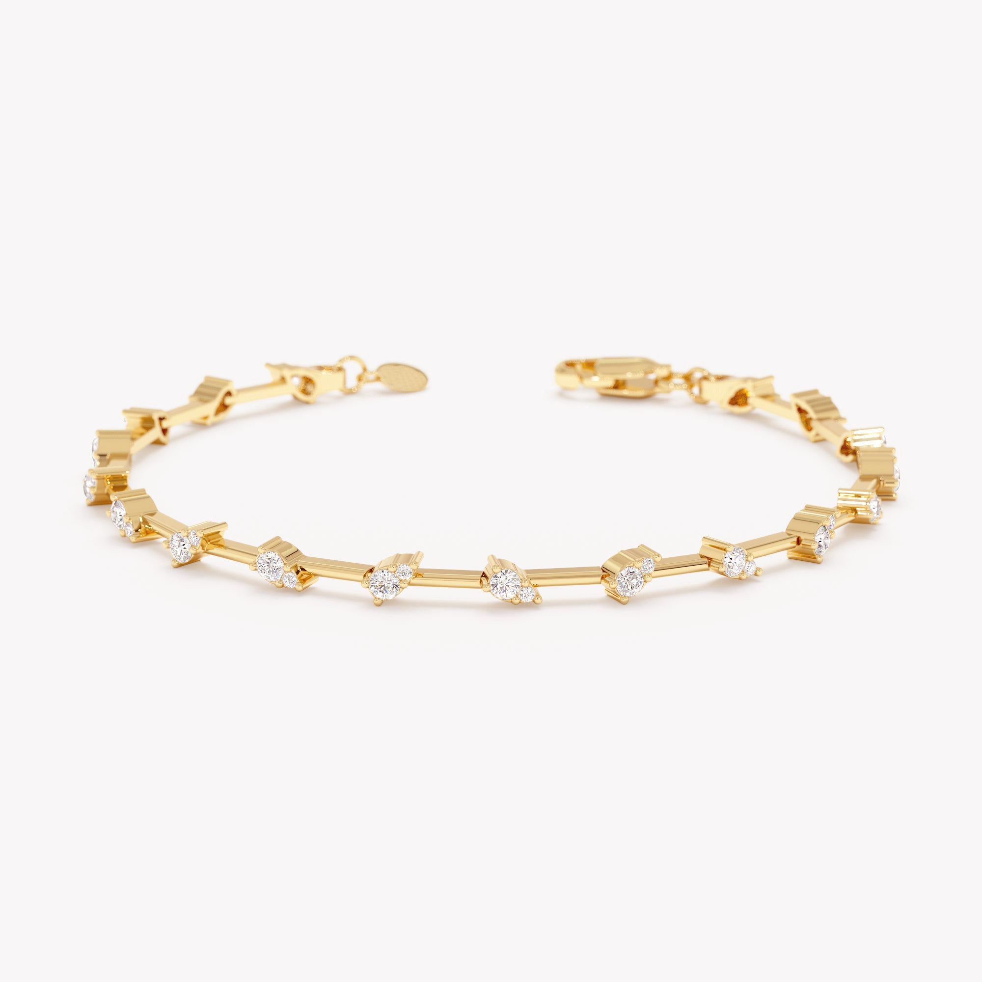 Silver Zigzag Diamond Bracelet