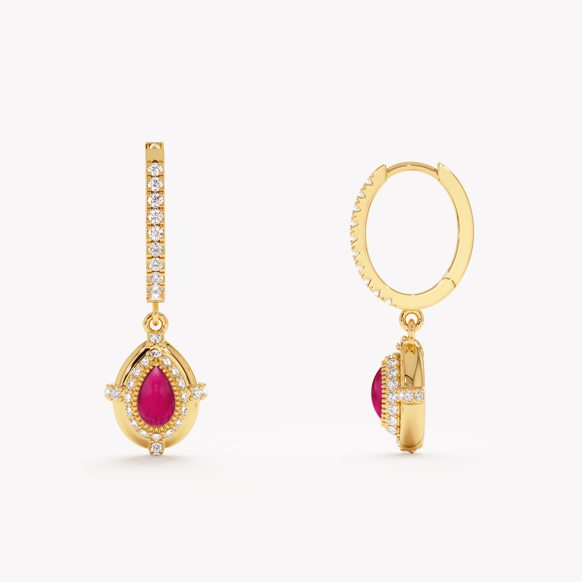 Pink Solstice Hoops