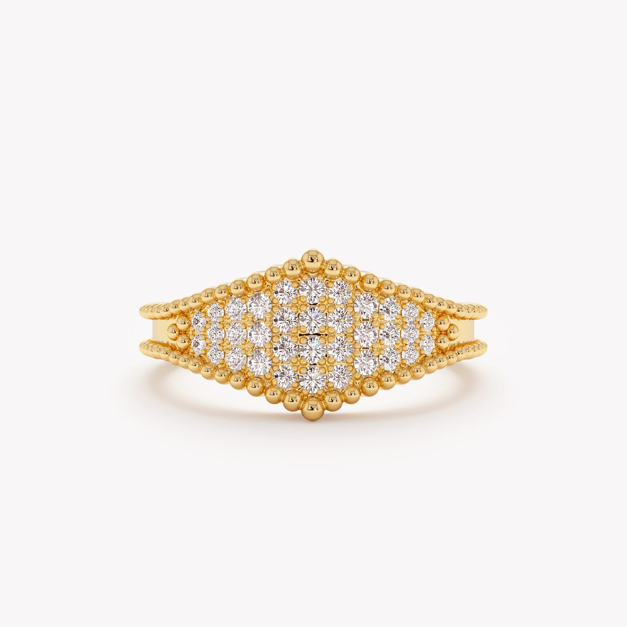 Milgrain Guardian Diamond Band