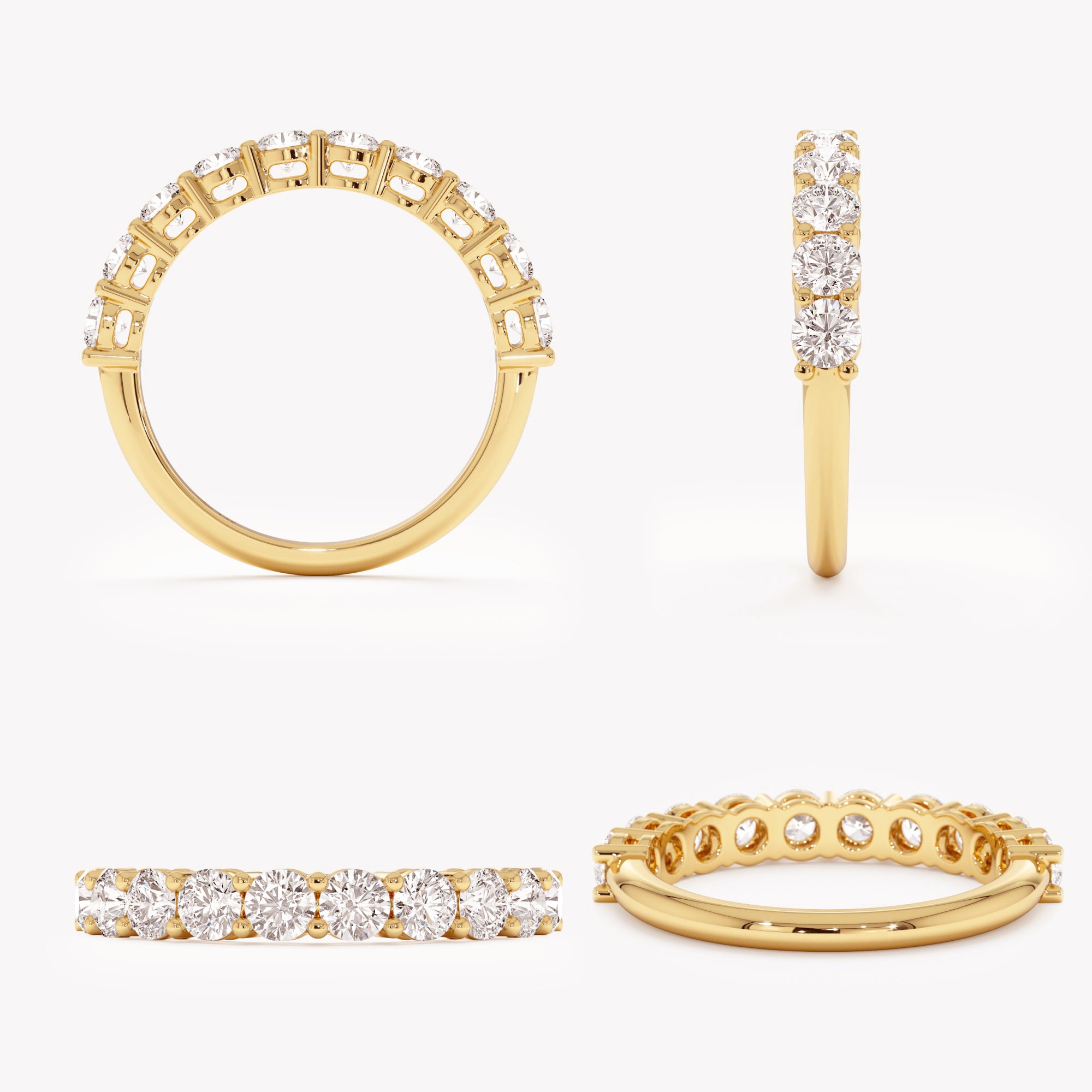 Gleaming Crescent Eternity Ring