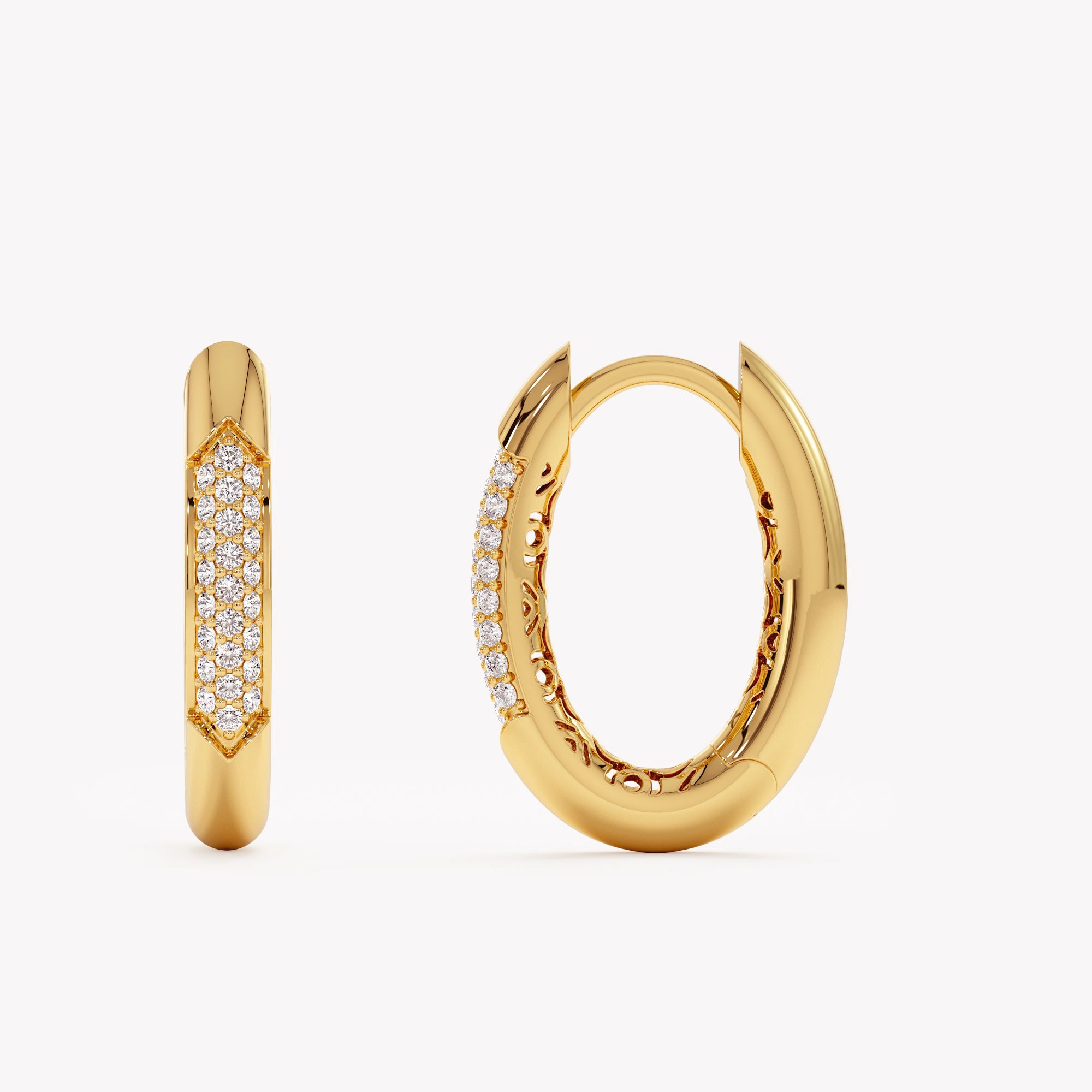 Lustre Oval Hoops