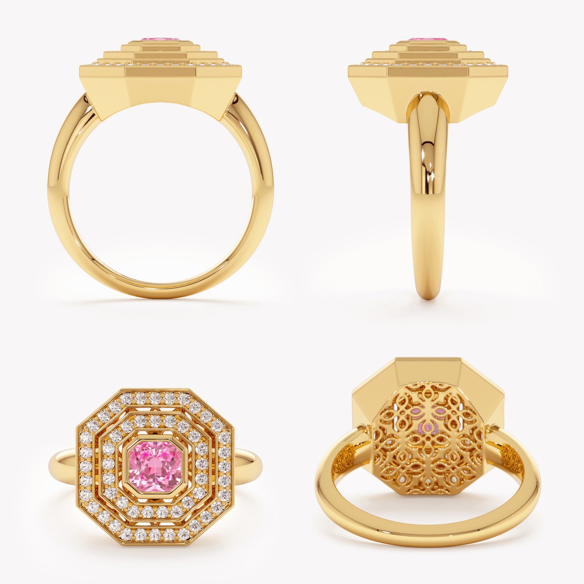 Deco Blossom Pink Ring