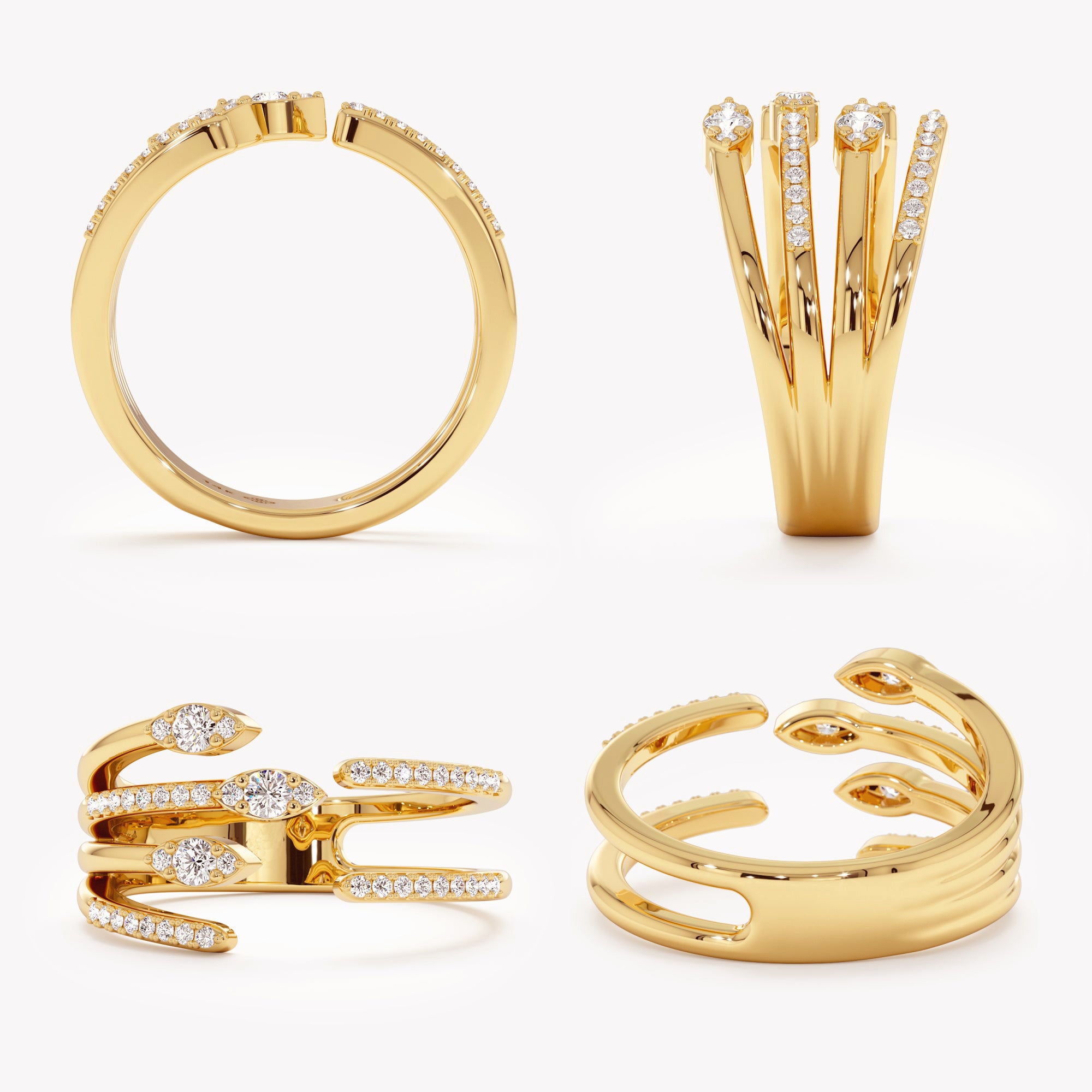 Artisan Diamond Claw Ring