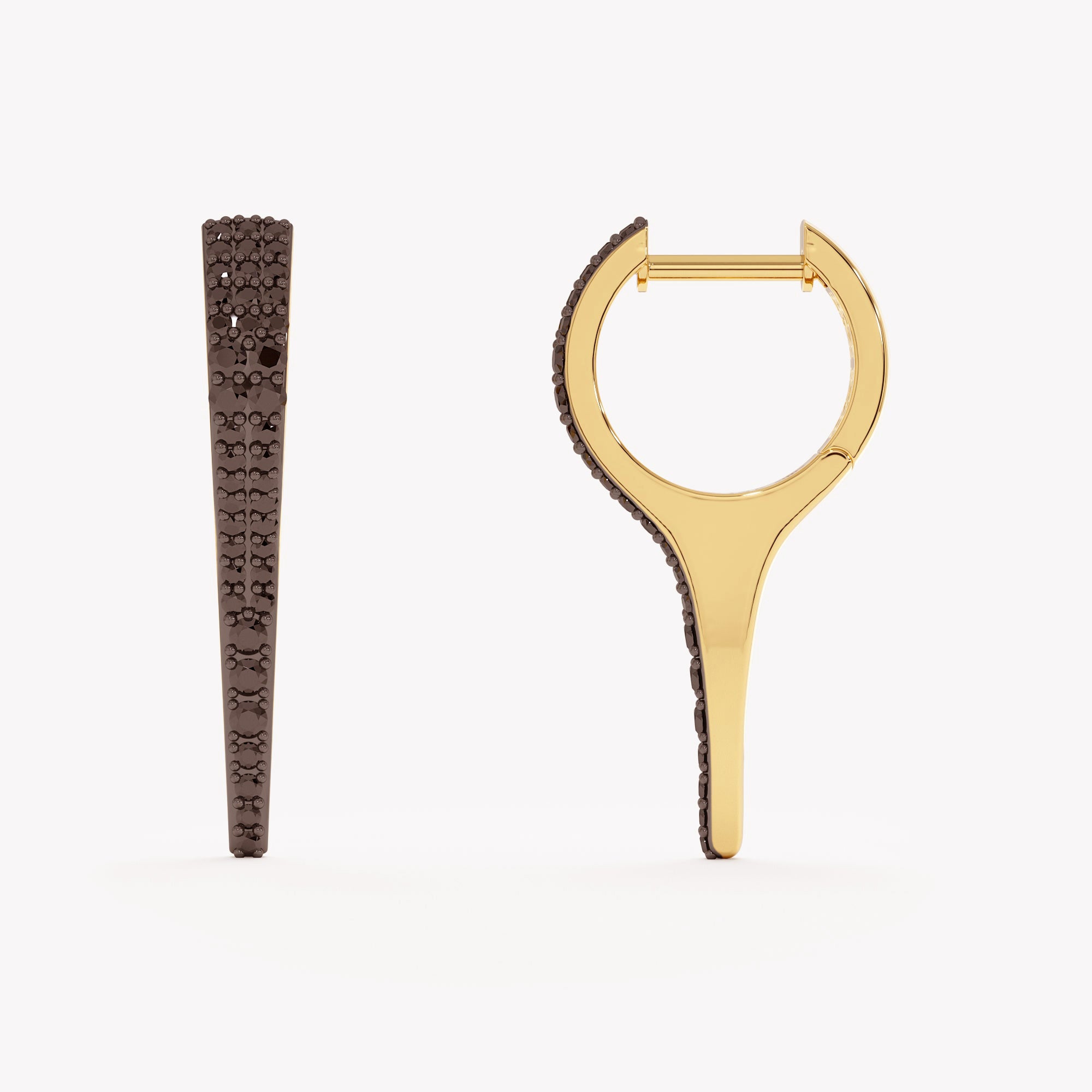 Noir Wave Huggie Earrings