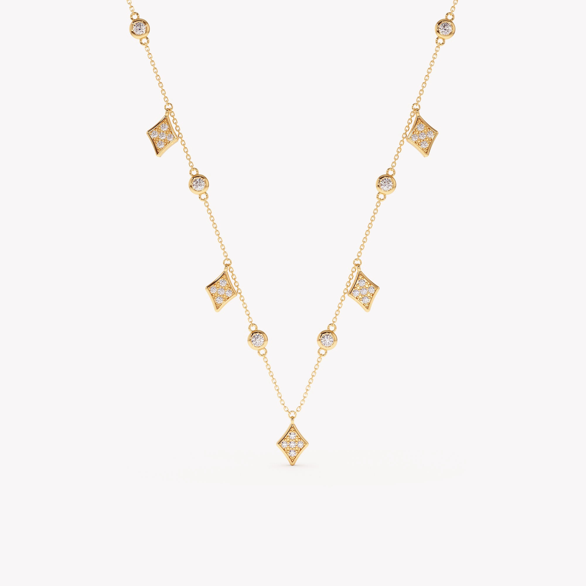 Kite Drop Diamond Necklace
