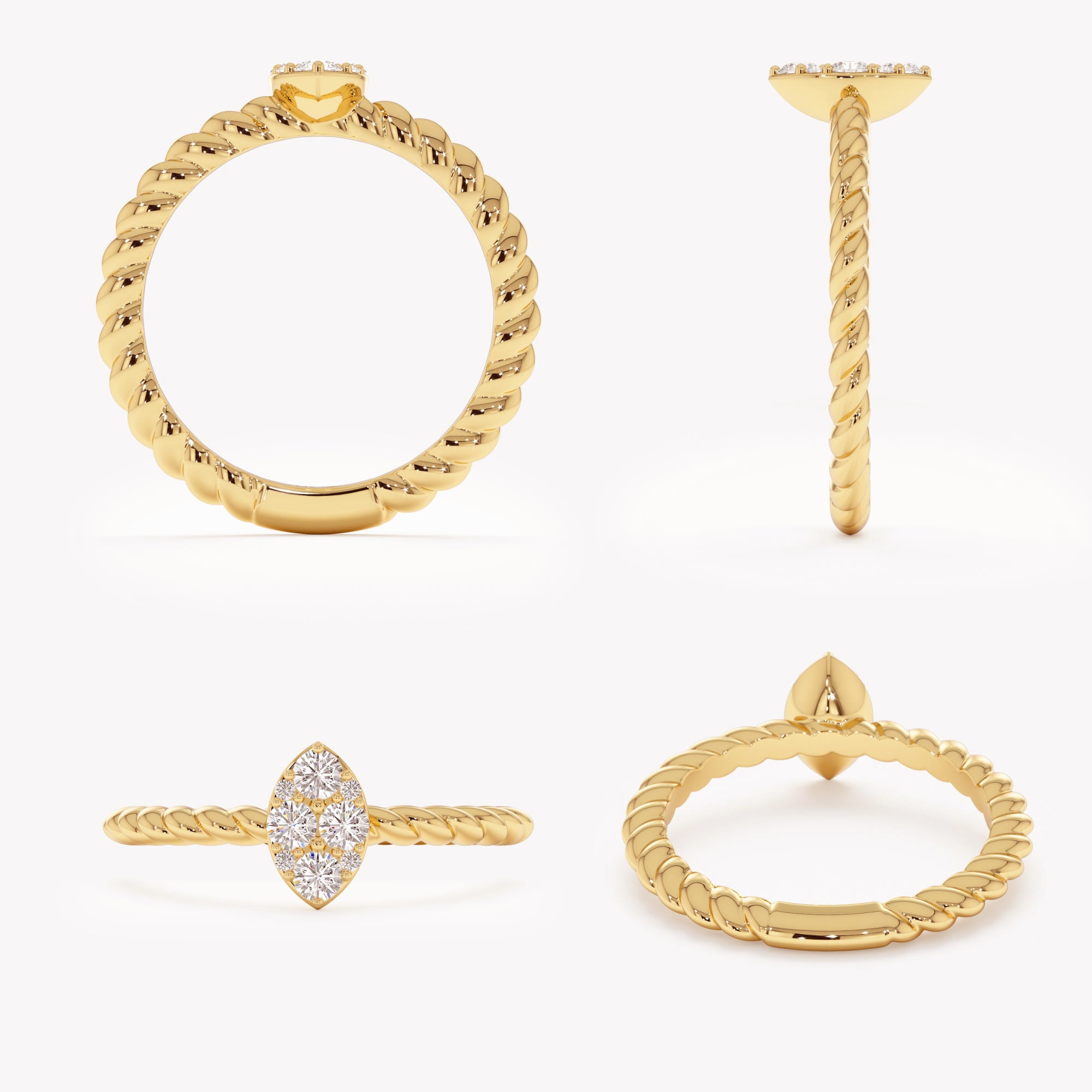 Marquise Eternity Pave Ring