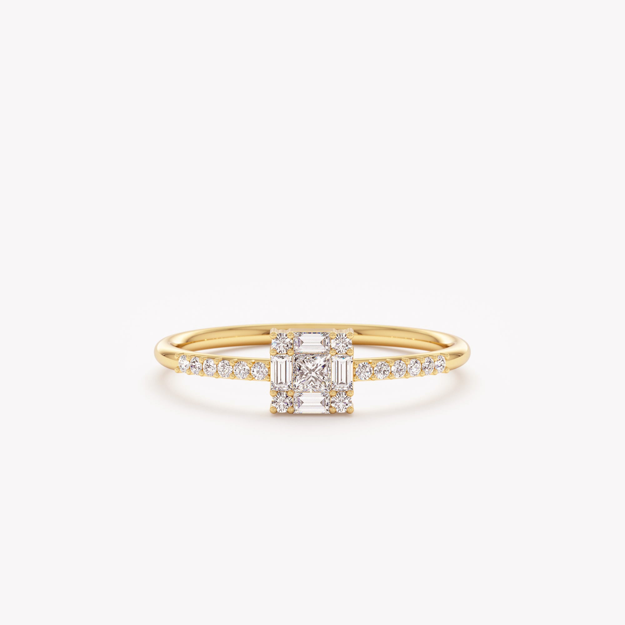 Square Pave Ring