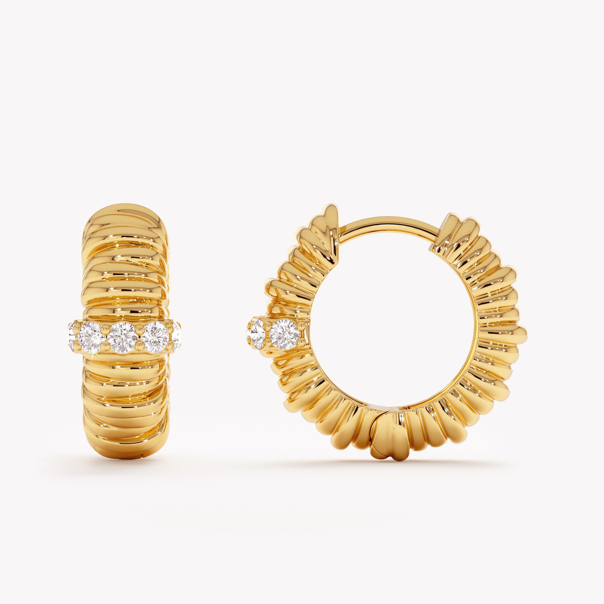 Radiant Ripple Hoops