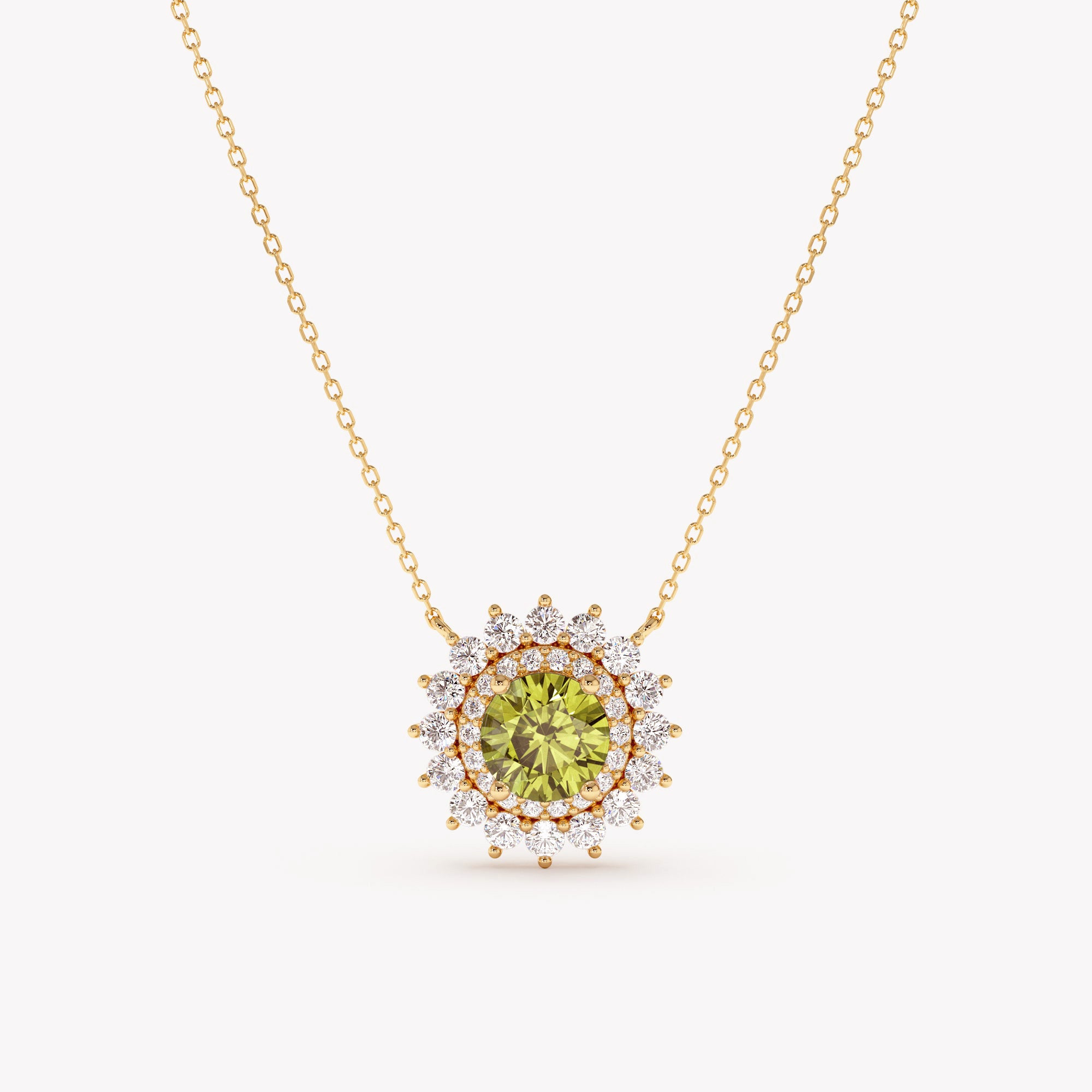 Luminous Green Halo Pendant
