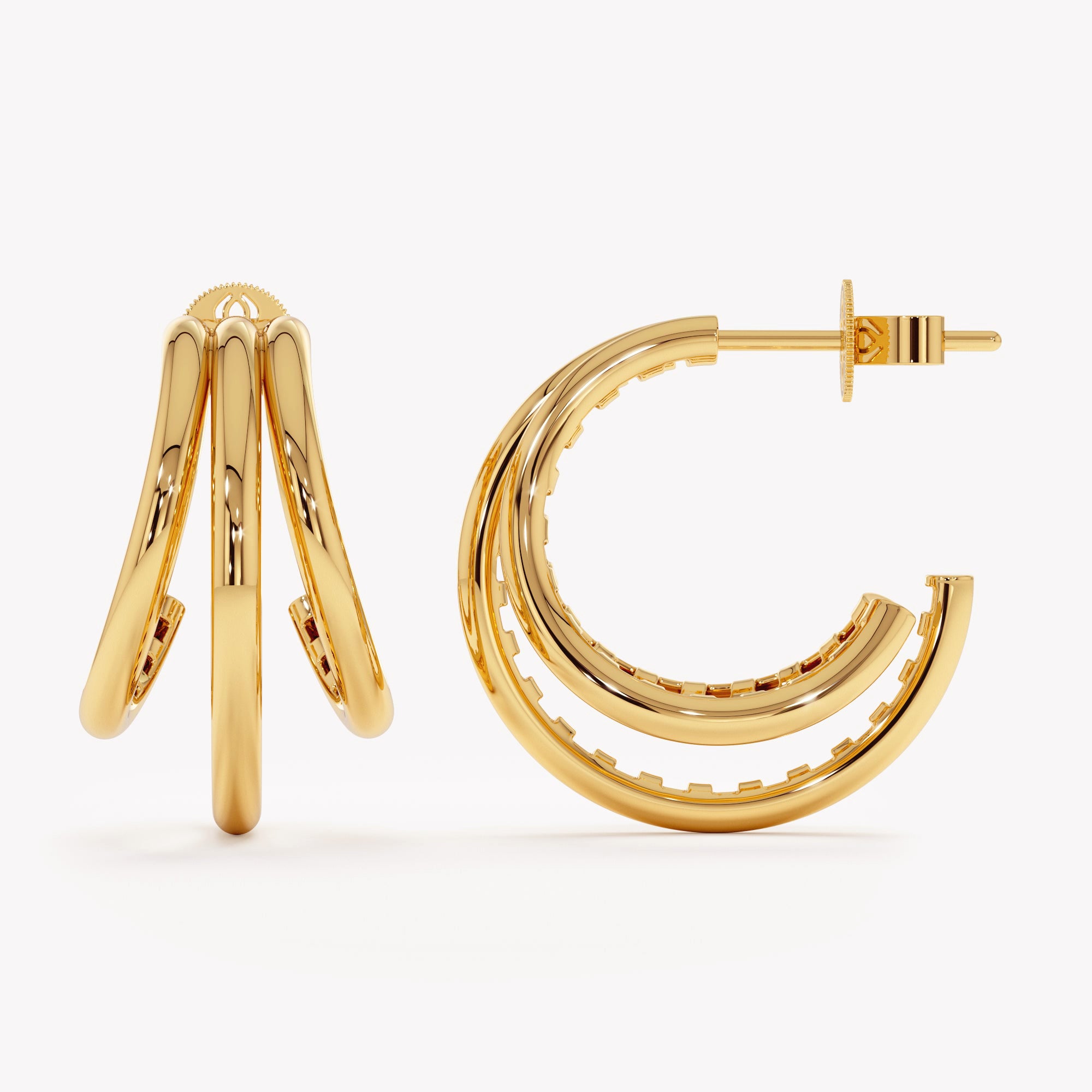 Trifecta Hoop Earrings