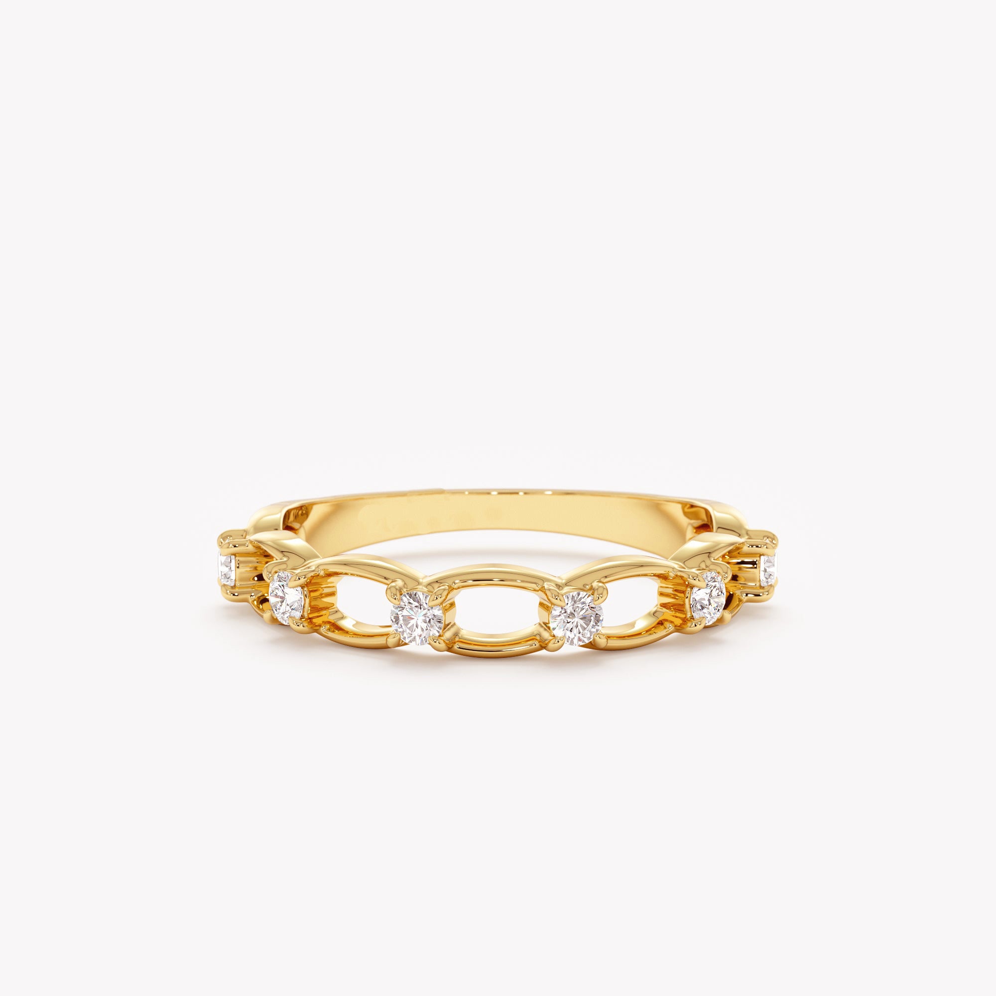 Chain Half Eternity Ring
