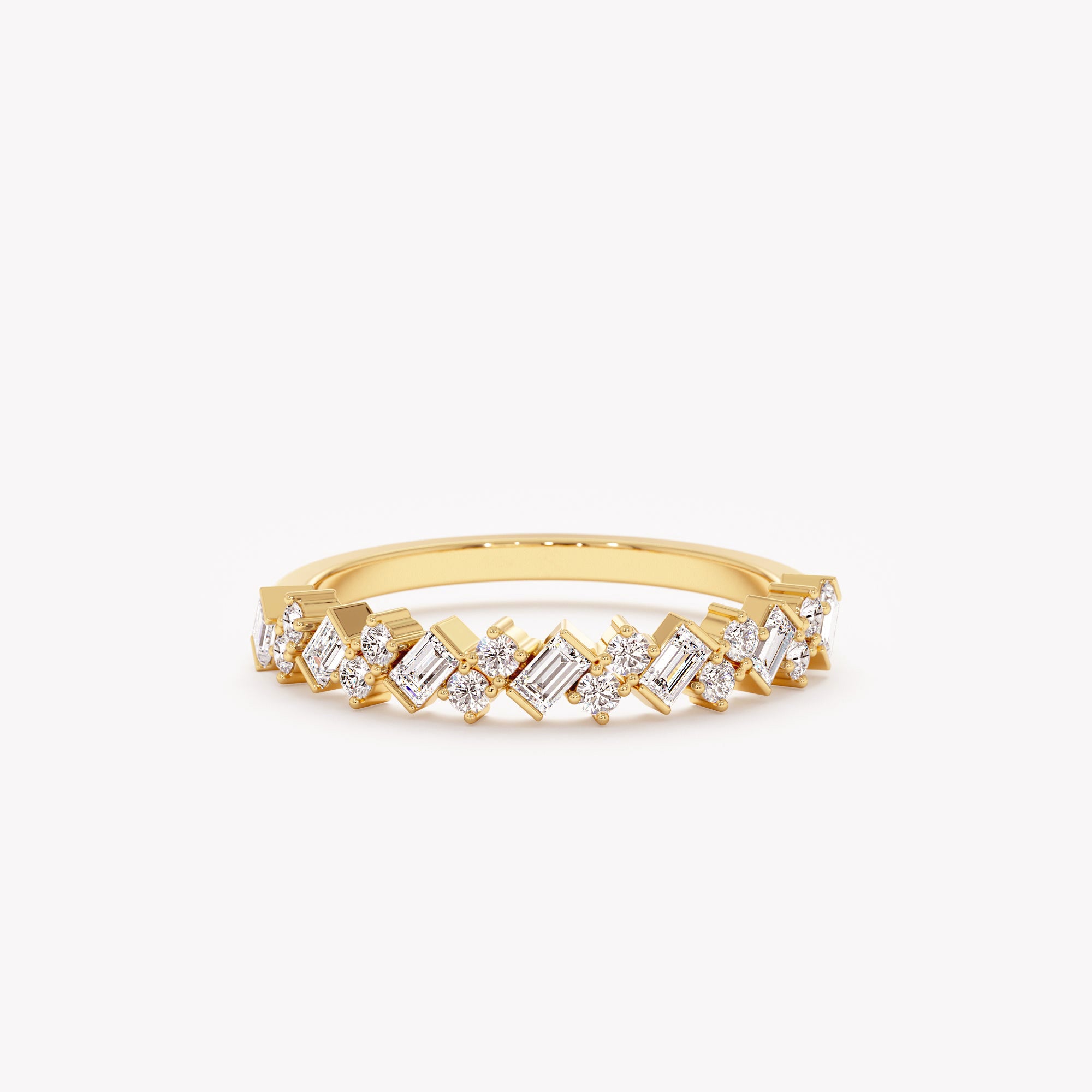 Clustered Baguette Eternity Ring