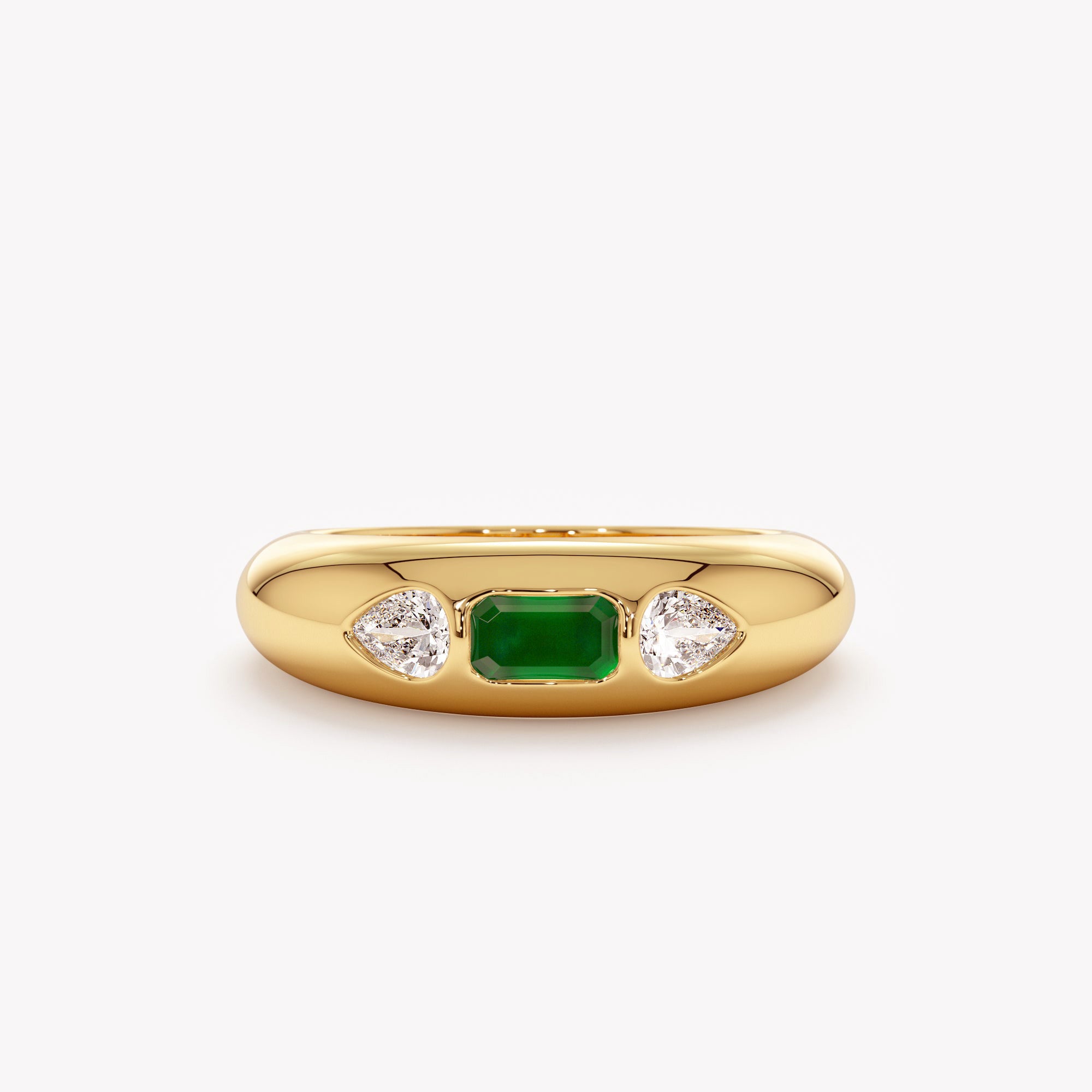 Emerald Luxe Dome Ring