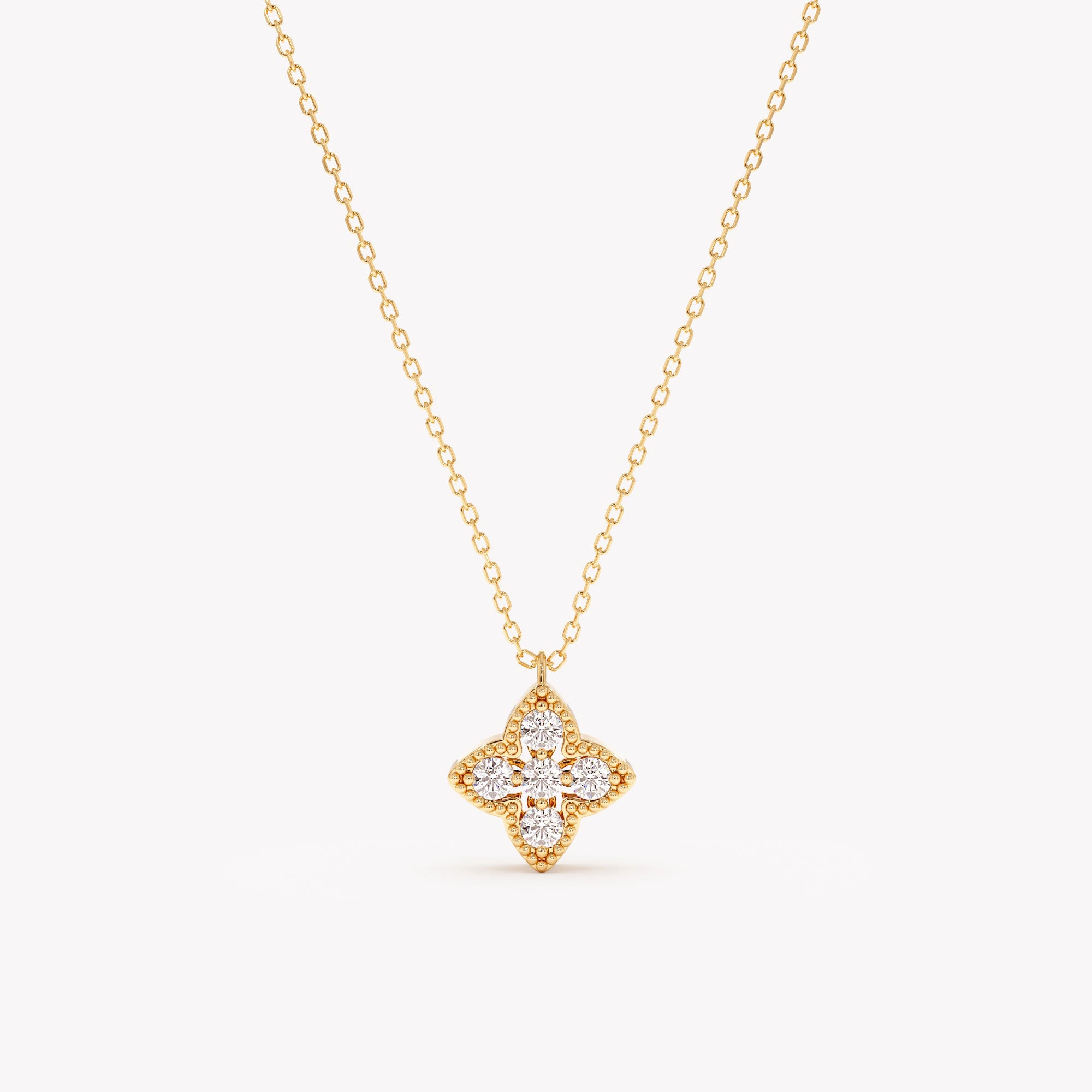 Charming Diamond Clover Necklace