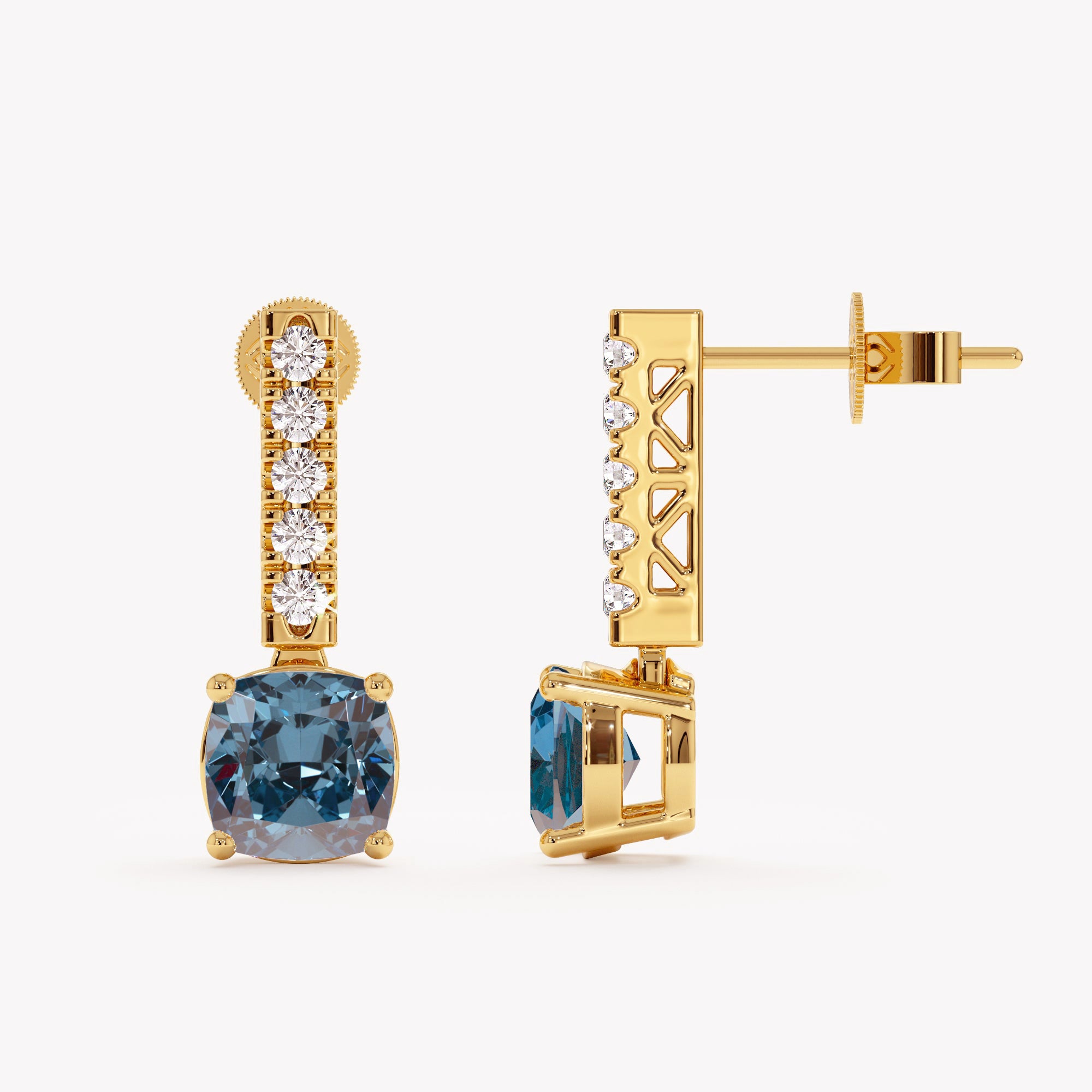 Azure Radiance Moissanite Drops