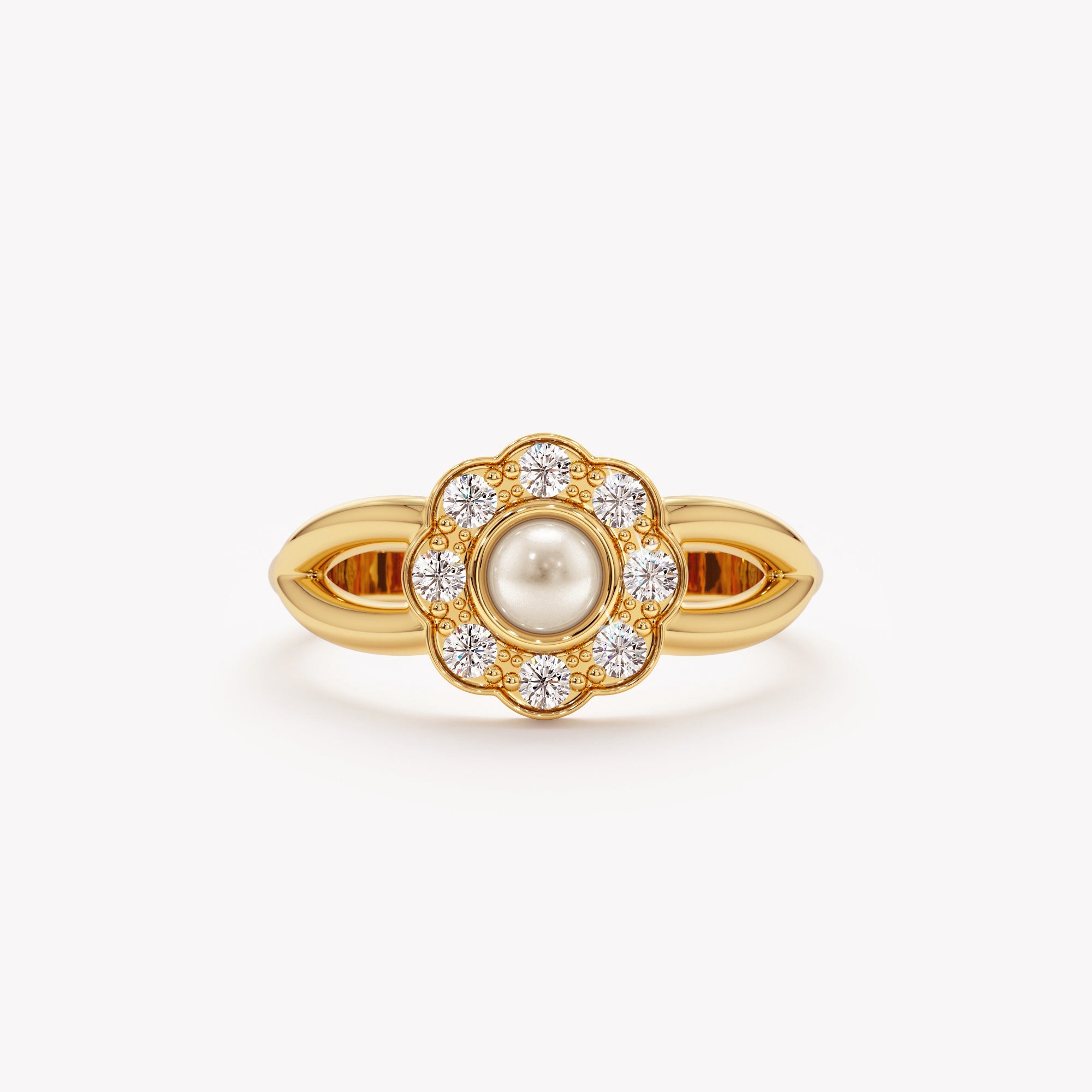 Bloom Pearl Solitaire Ring