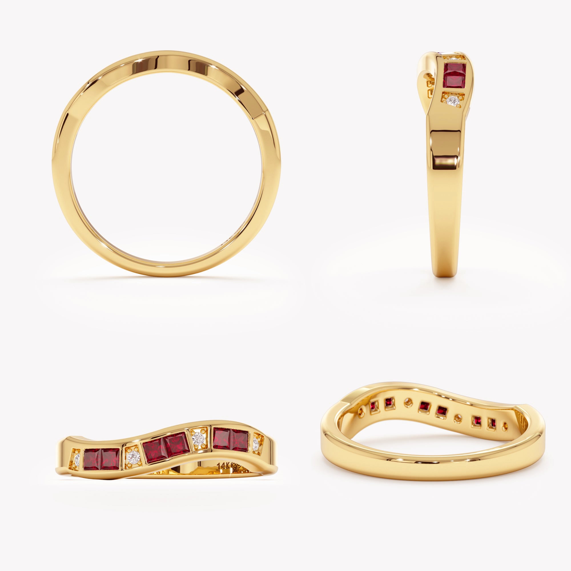 Ruby Swirl Stacking Ring