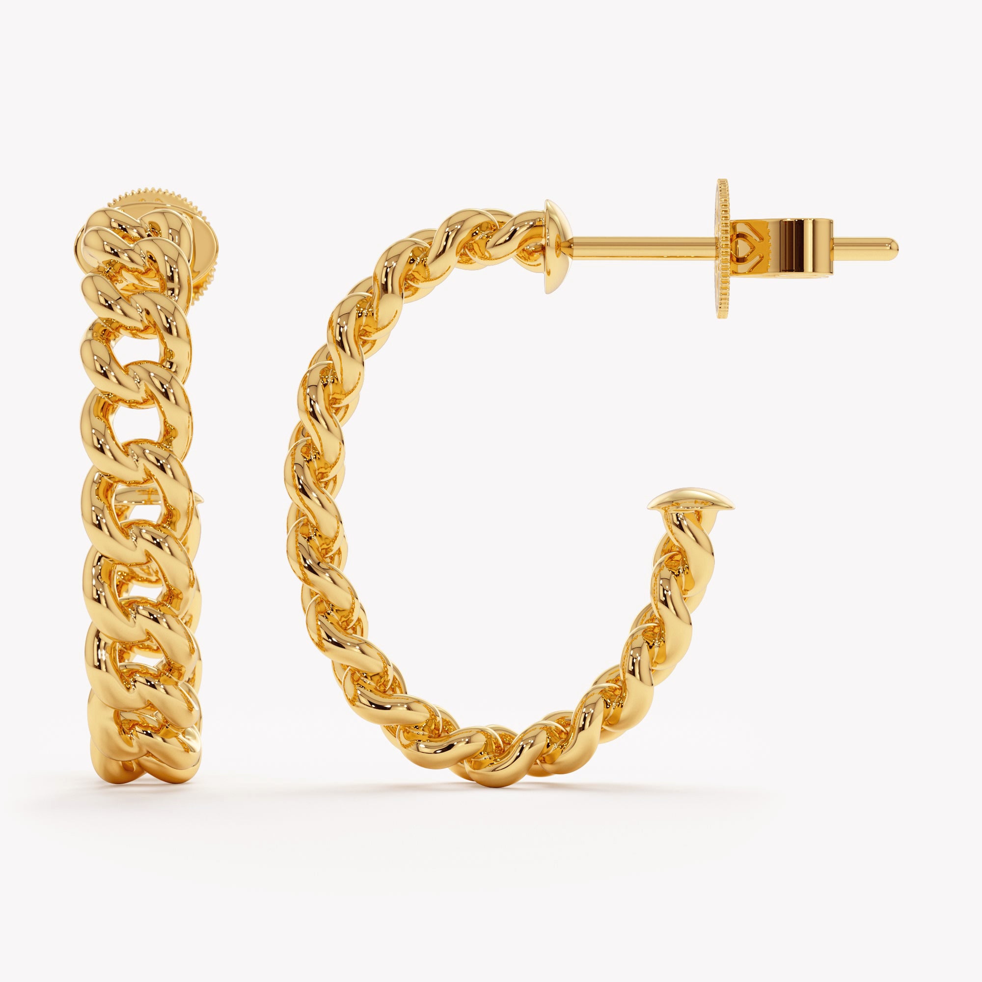 Cuban Link Oval Hoops