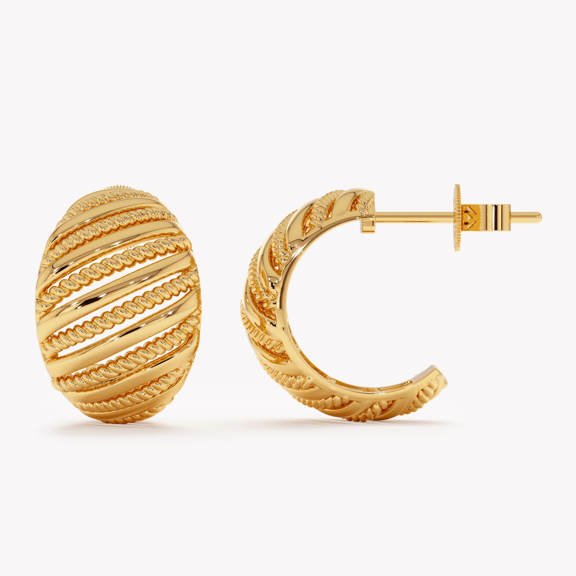 Etched Hoop Earrings