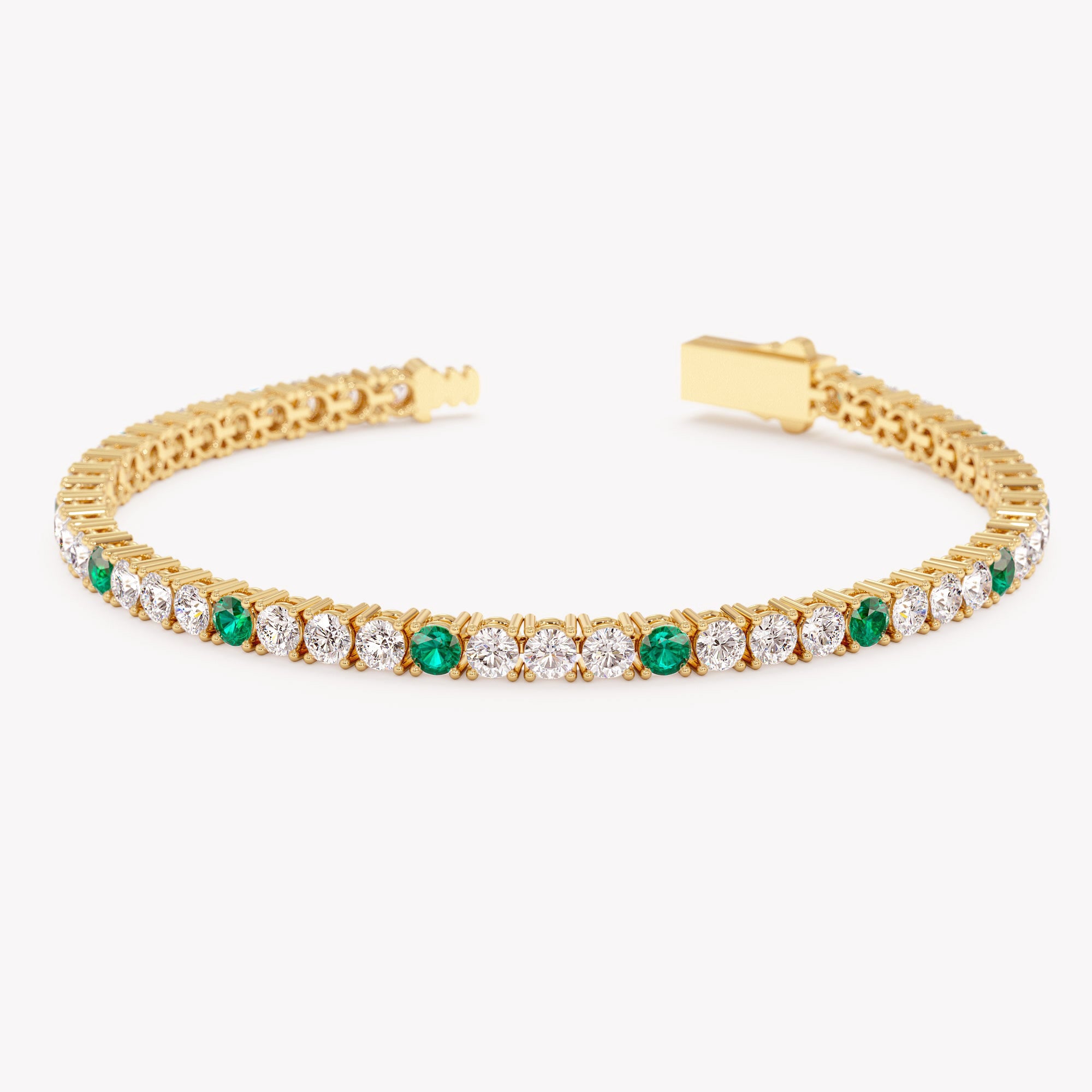 Green Glam Tennis Bracelet