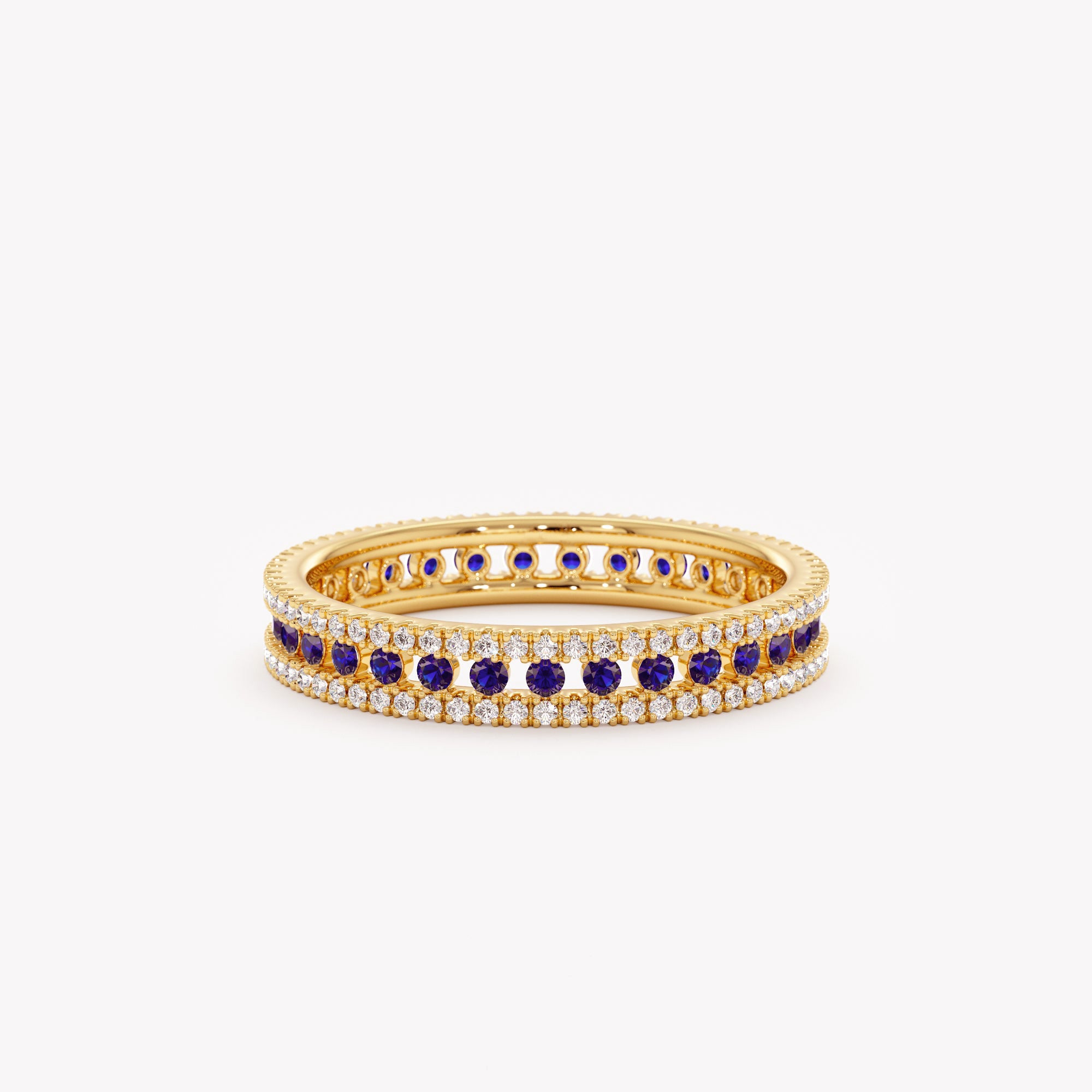 Midnight Sapphire Pillar Ring