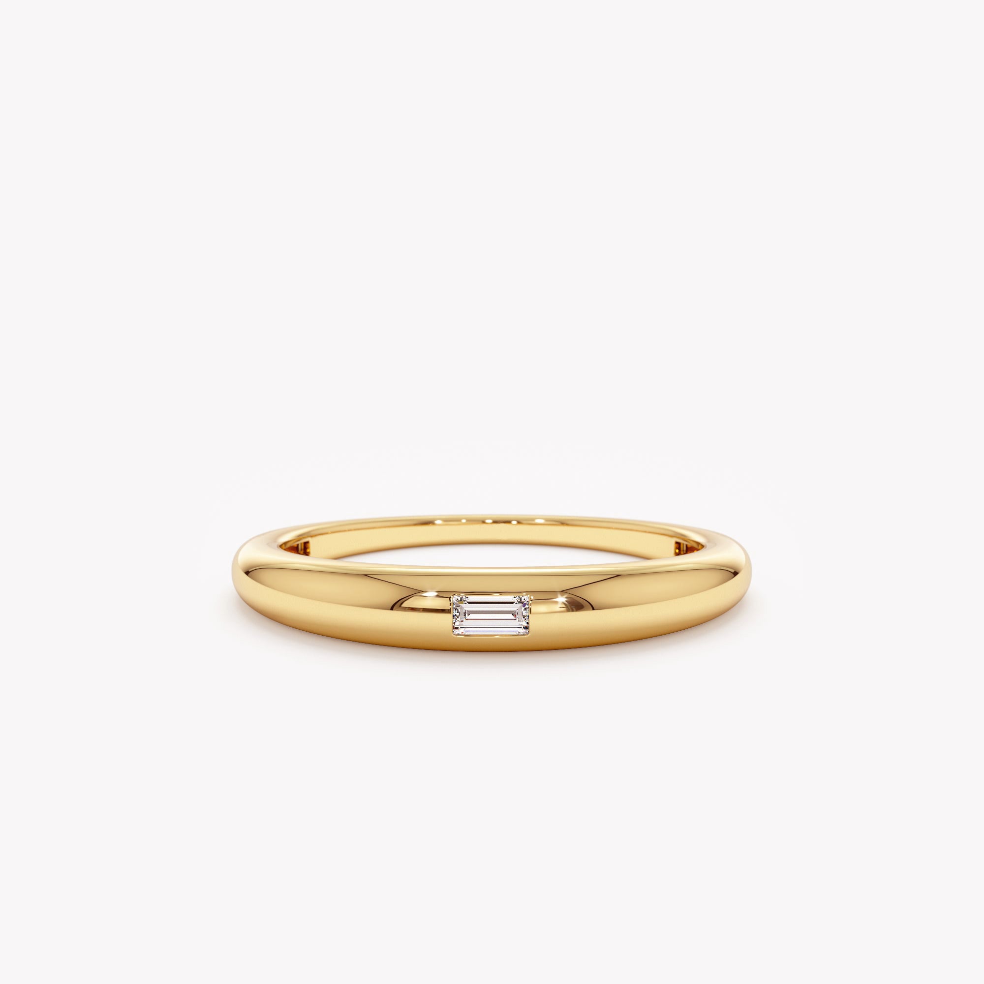 Shimmer Baguette Dome Ring