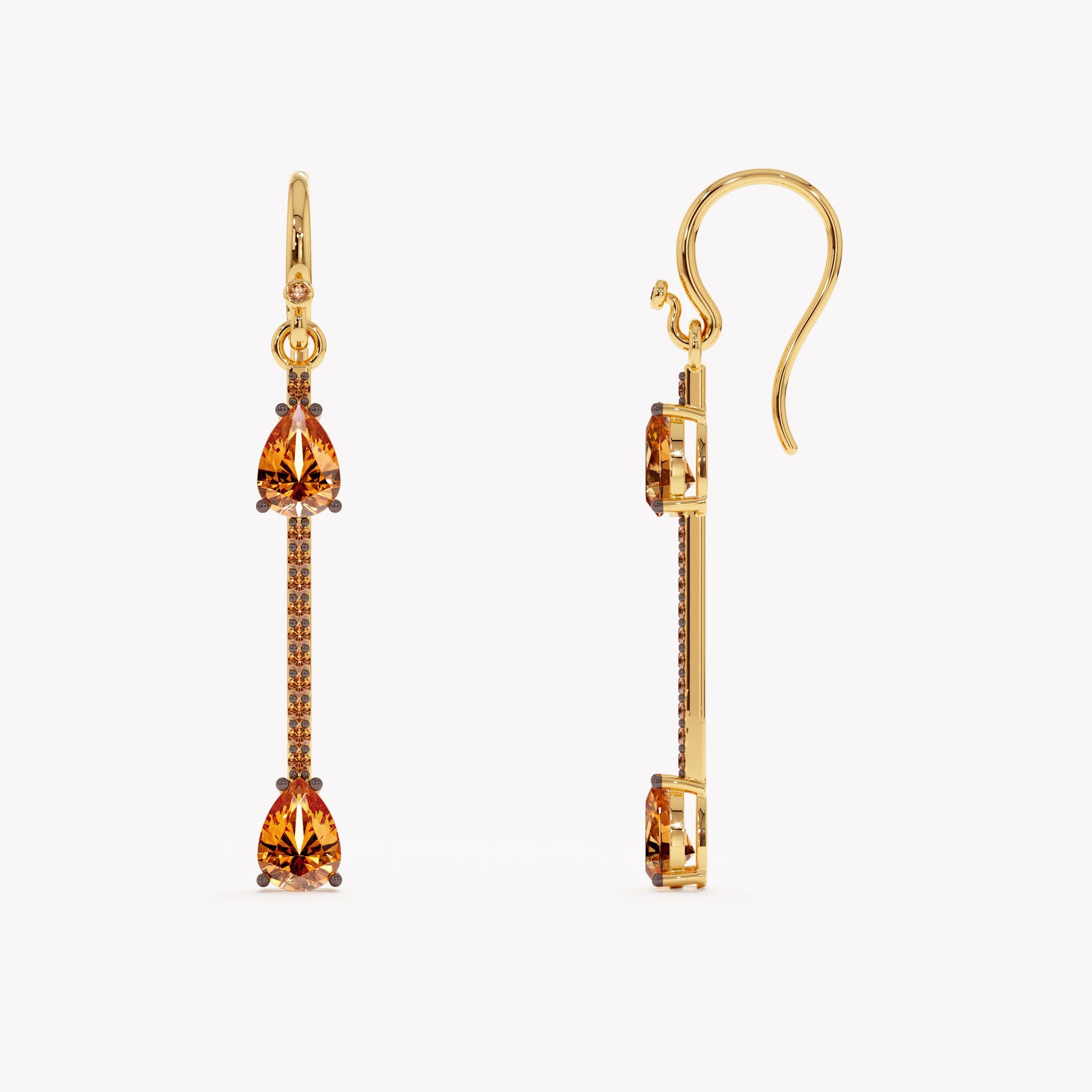 Honey Glow Citrine Drops Earrings
