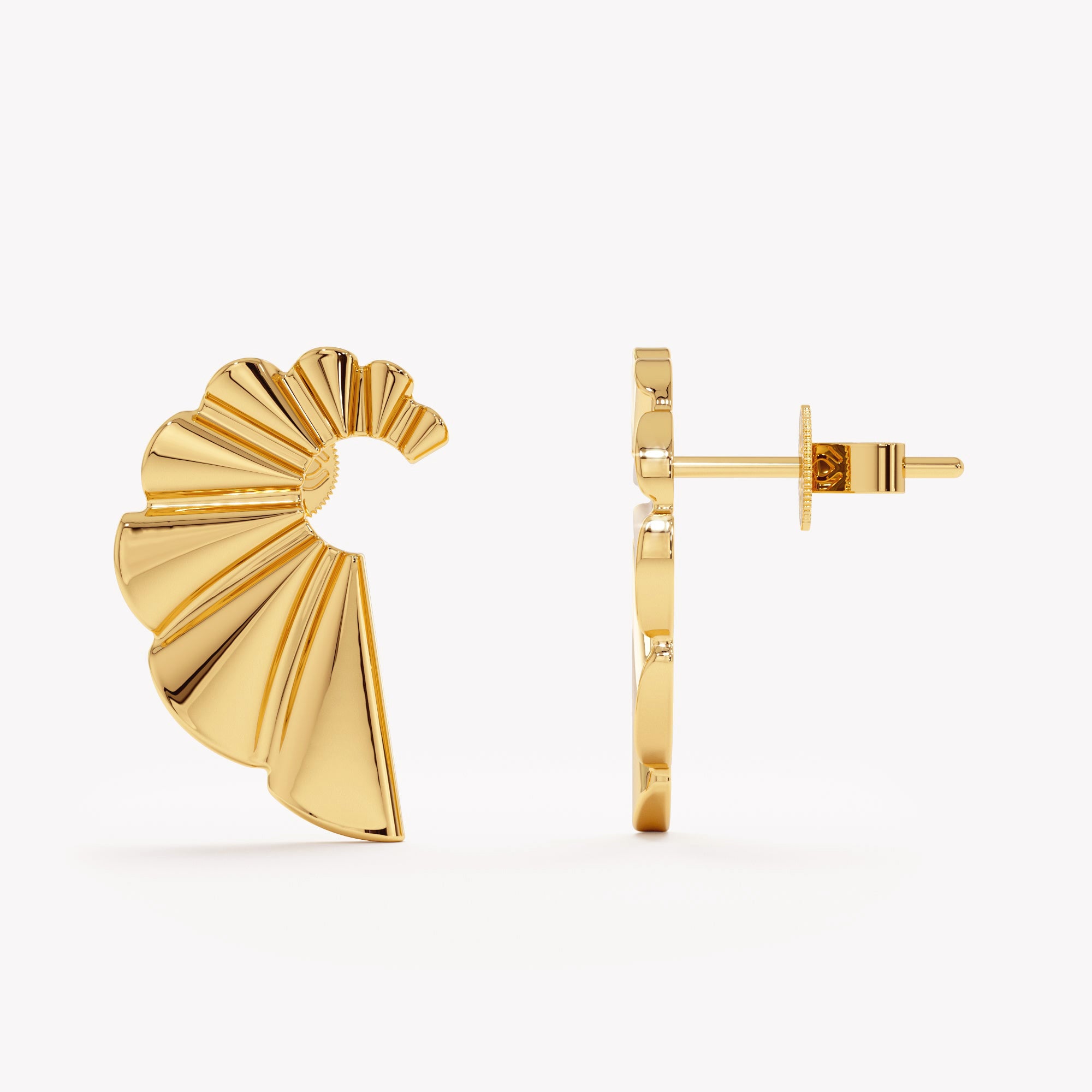 Whimsical Fan Stud Earrings