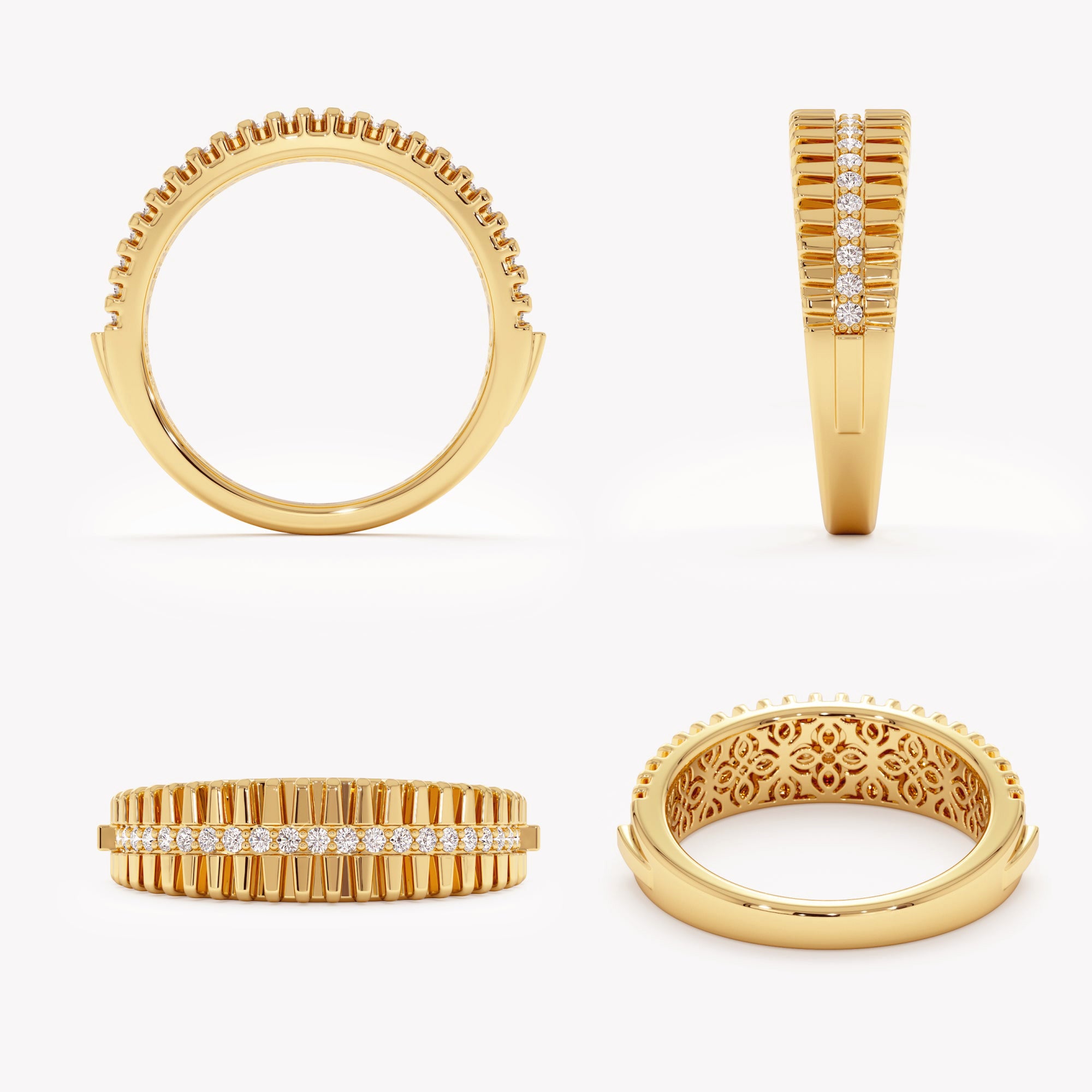 Glimmering Deco Charm Ring