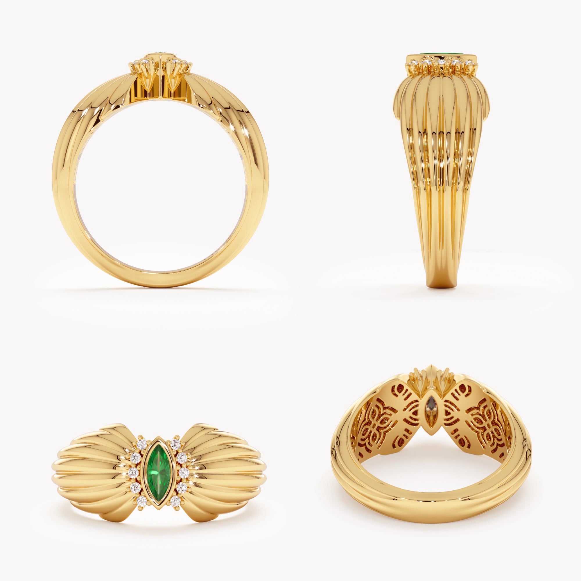 Timeless Marquise Emerald Ring