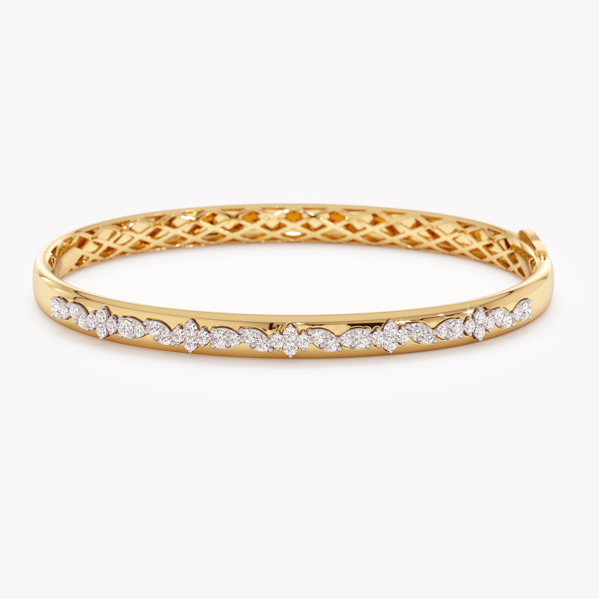 Crystal-Studded Bangle Bracelet
