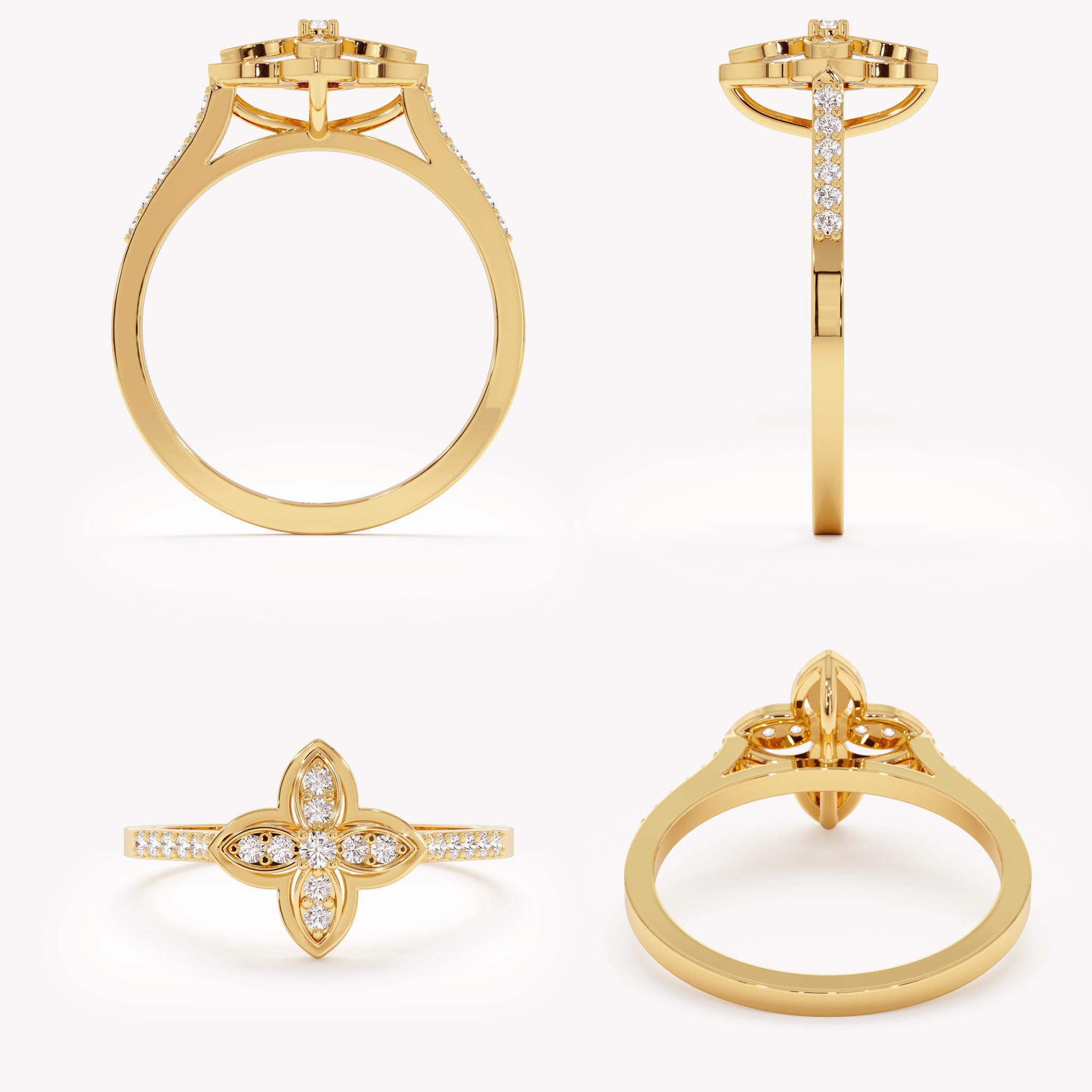 Four-Leaf Clover Ring