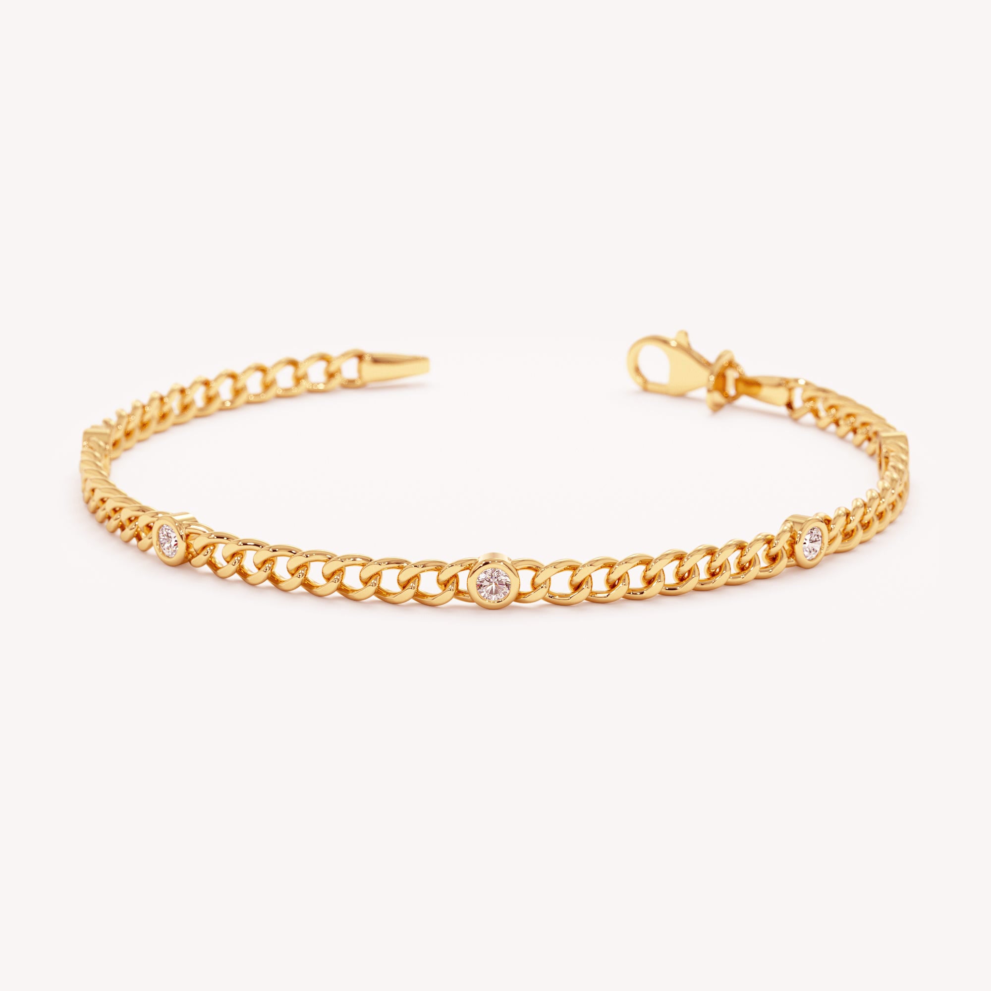 Gleaming Diamond Thread Bracelet