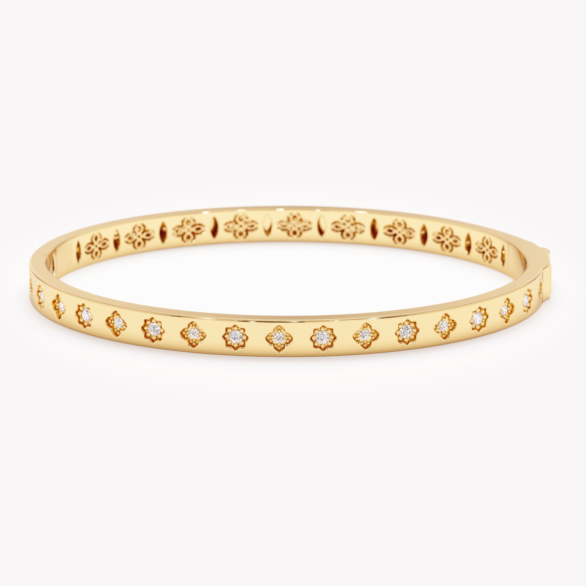 Flower Bangle Bracelet