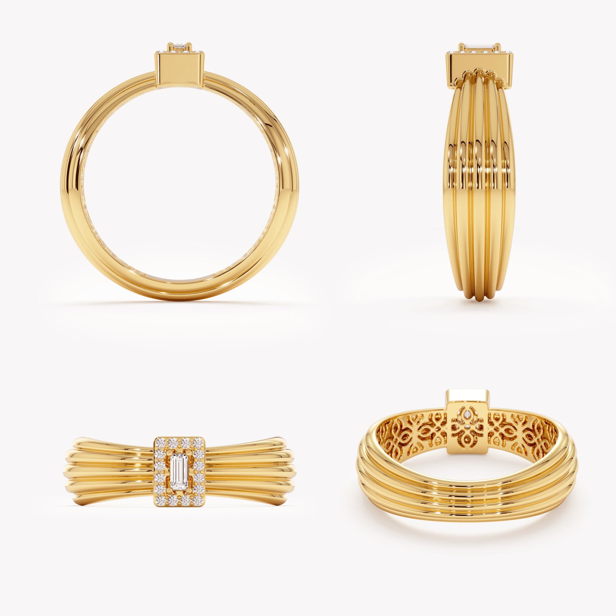 Bowtie Baguette Ring