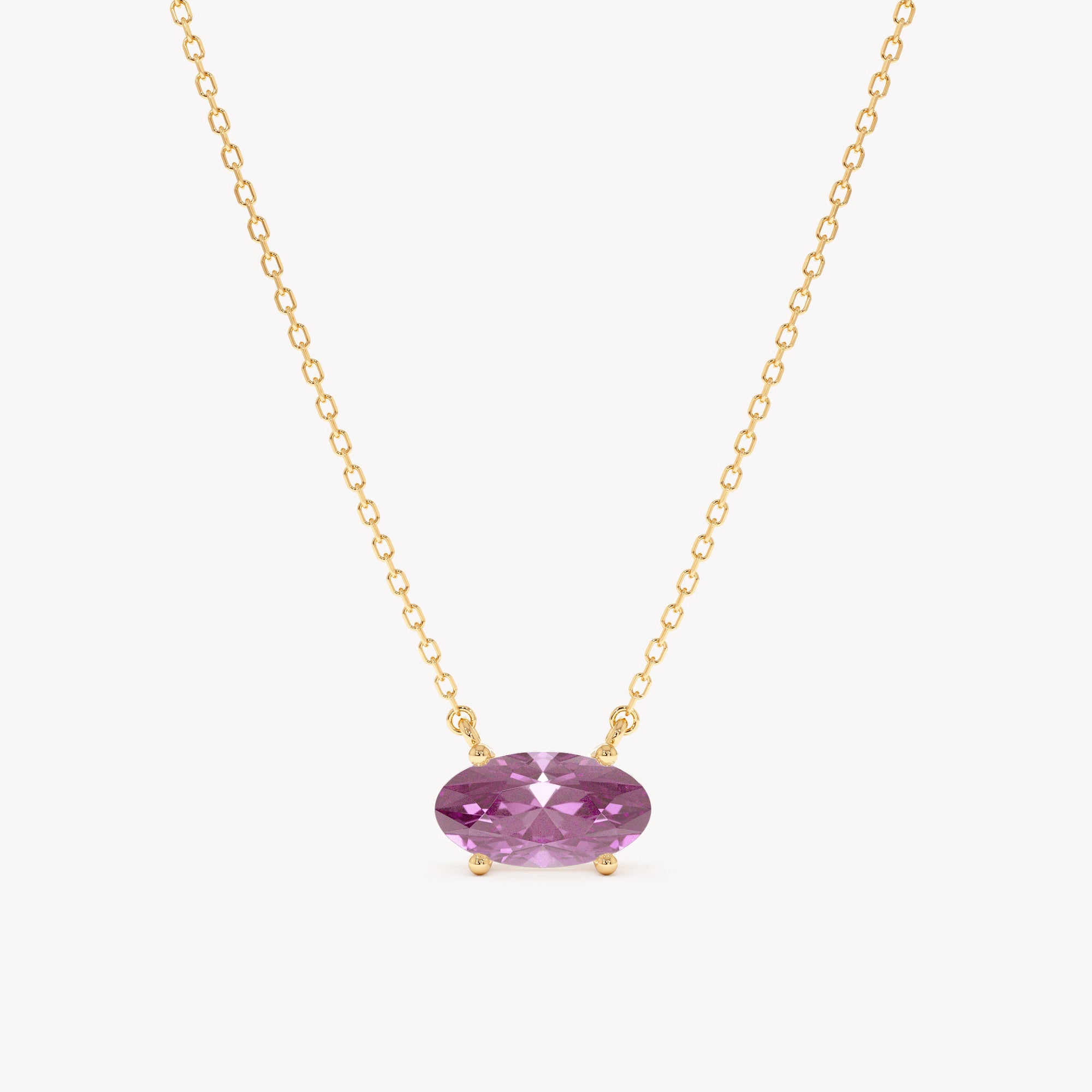 Little Gem Oval Amethyst Necklace