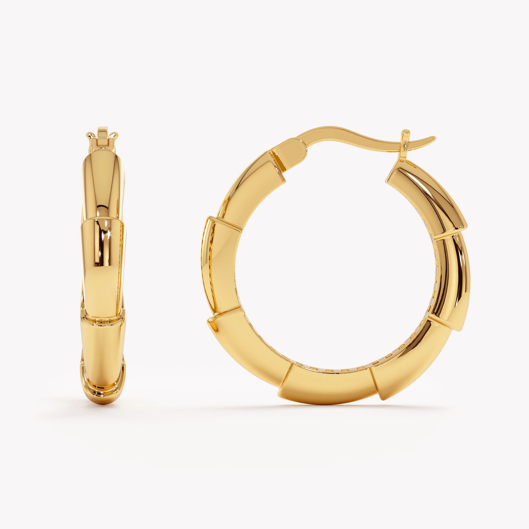 Engraved Detail Hoops