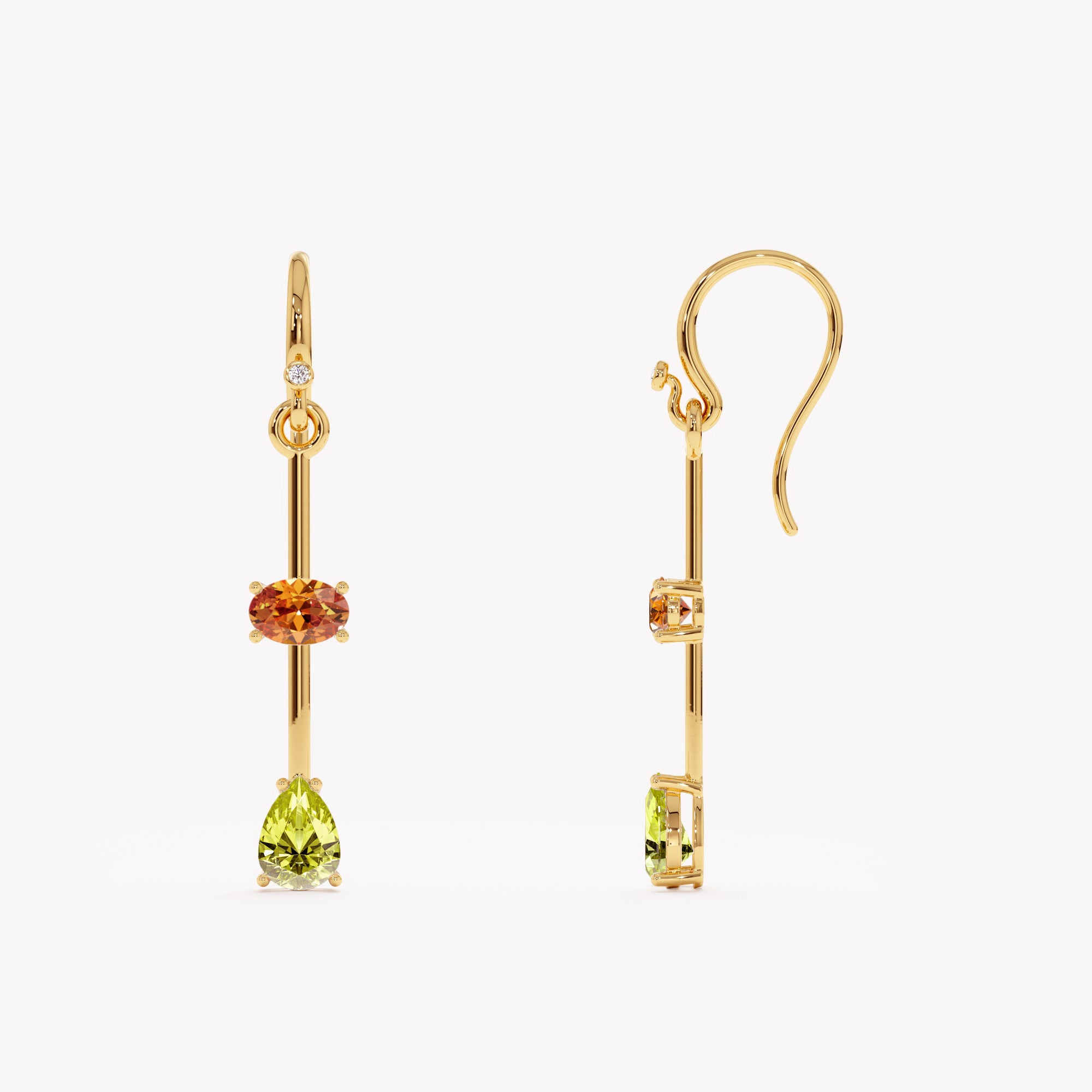 Citrine Peridot Elegance Drops